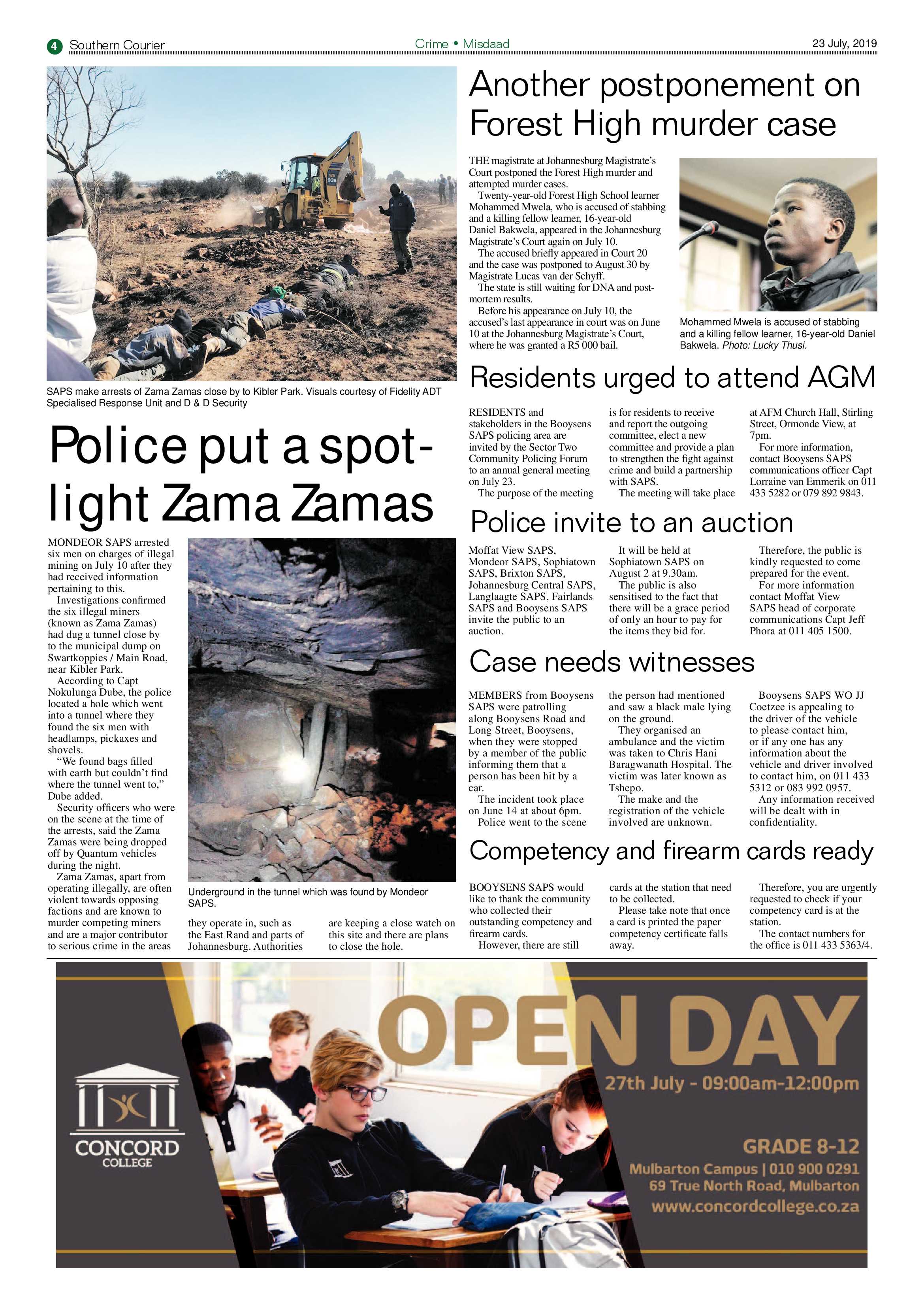 Southern Courier 23 July 2019 page 4