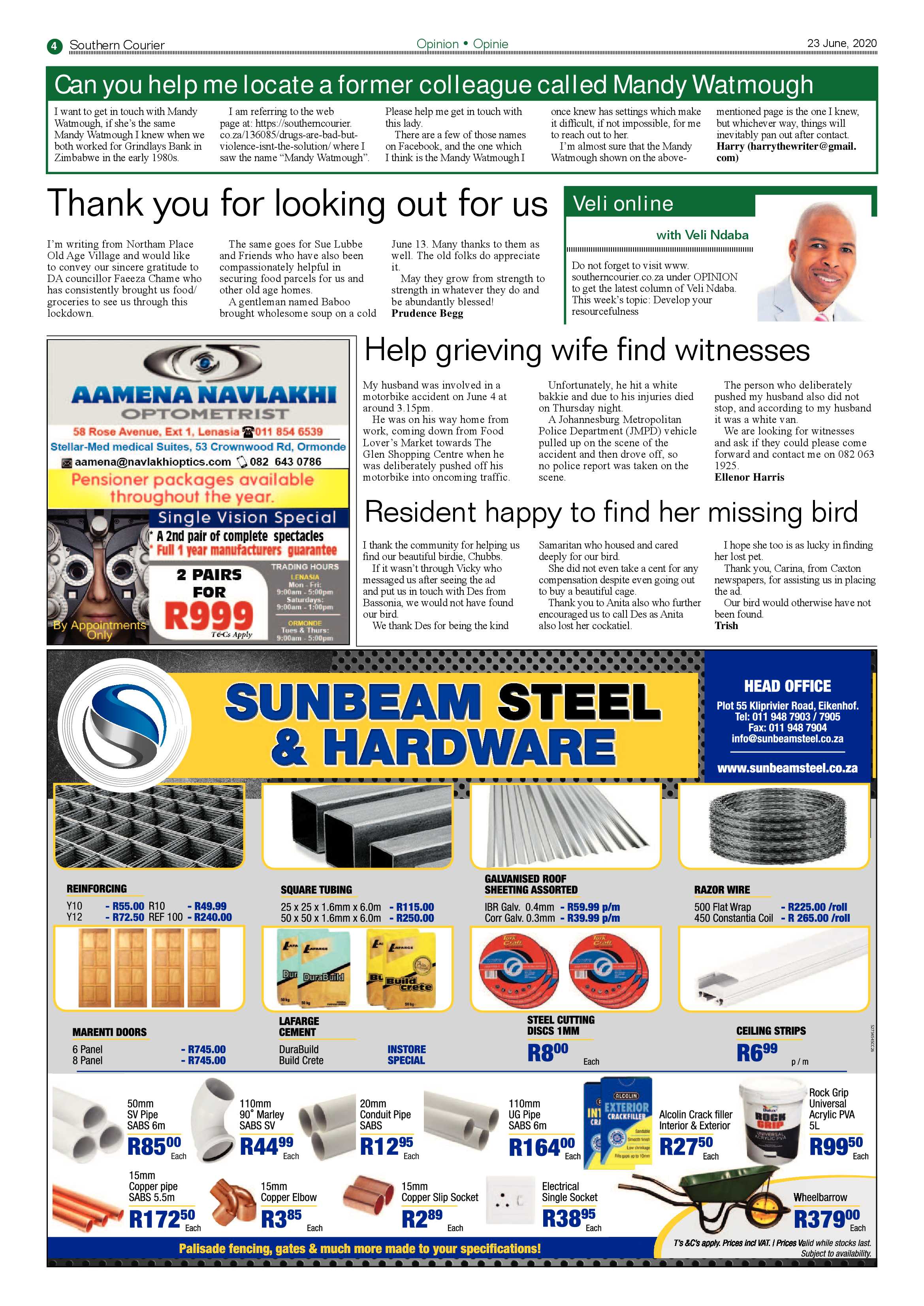 Southern Courier 23 June 2020 page 4
