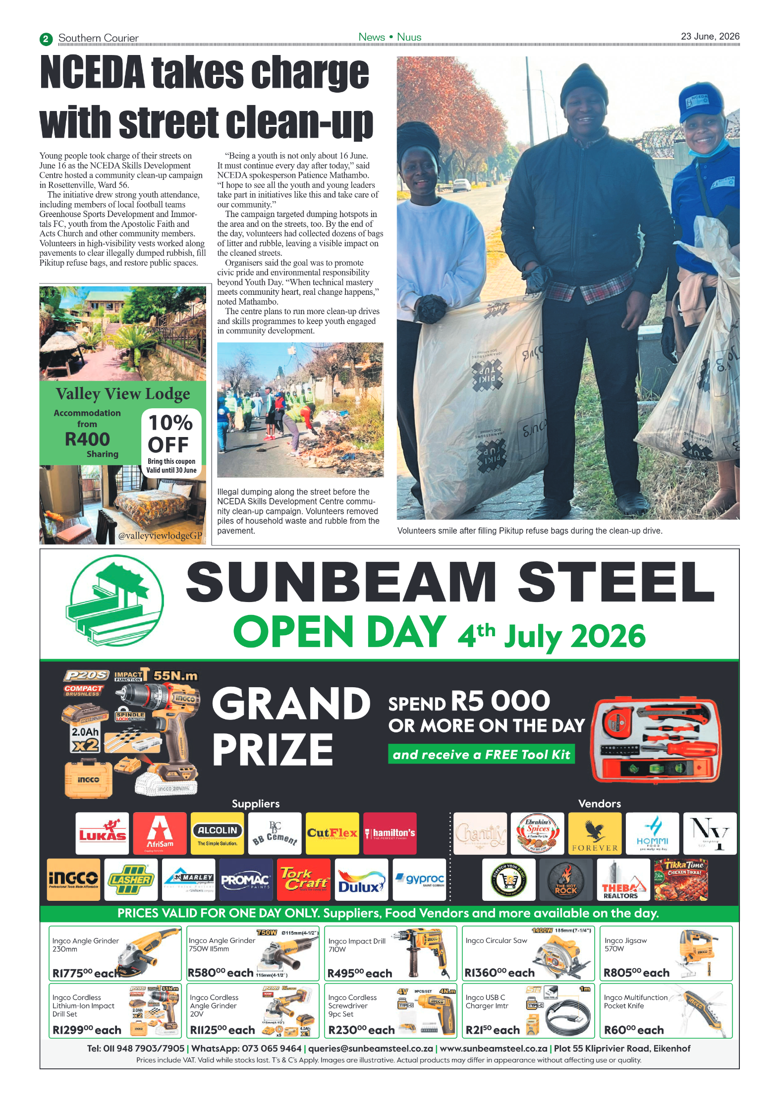 Southern Courier 23 June 2026 page 2