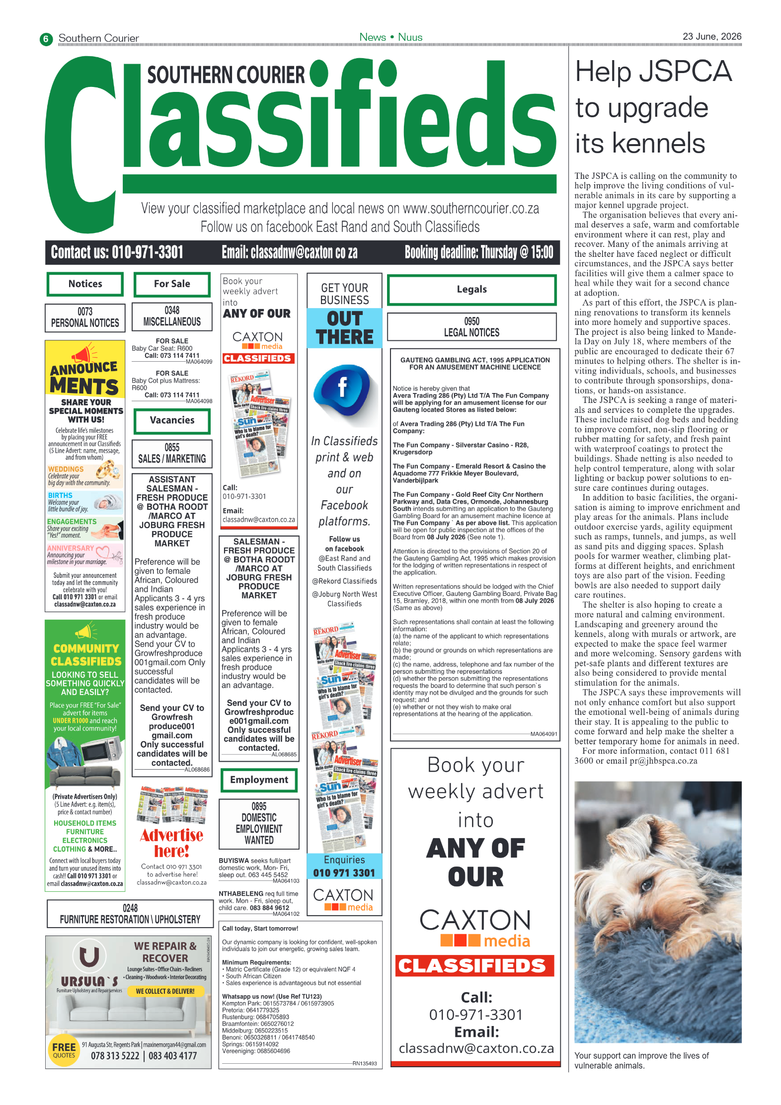 Southern Courier 23 June 2026 page 6