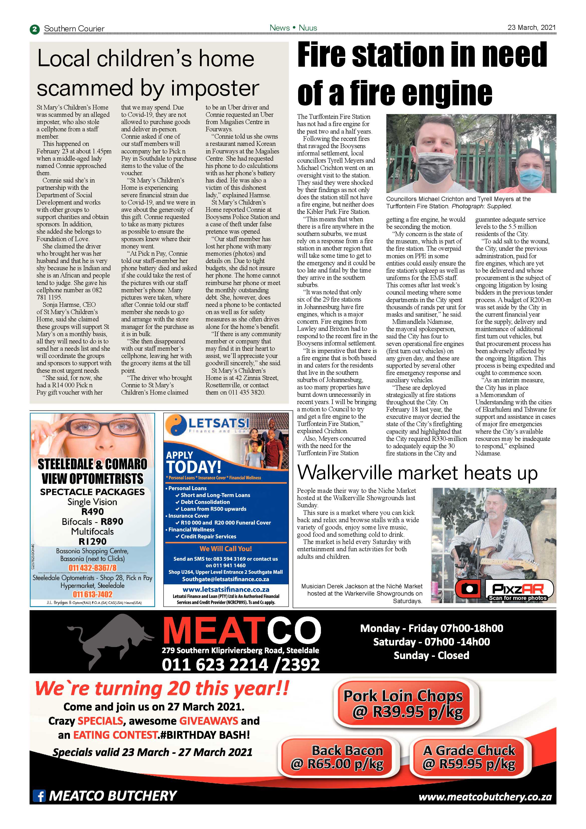 Southern Courier 23 March 2021 page 2