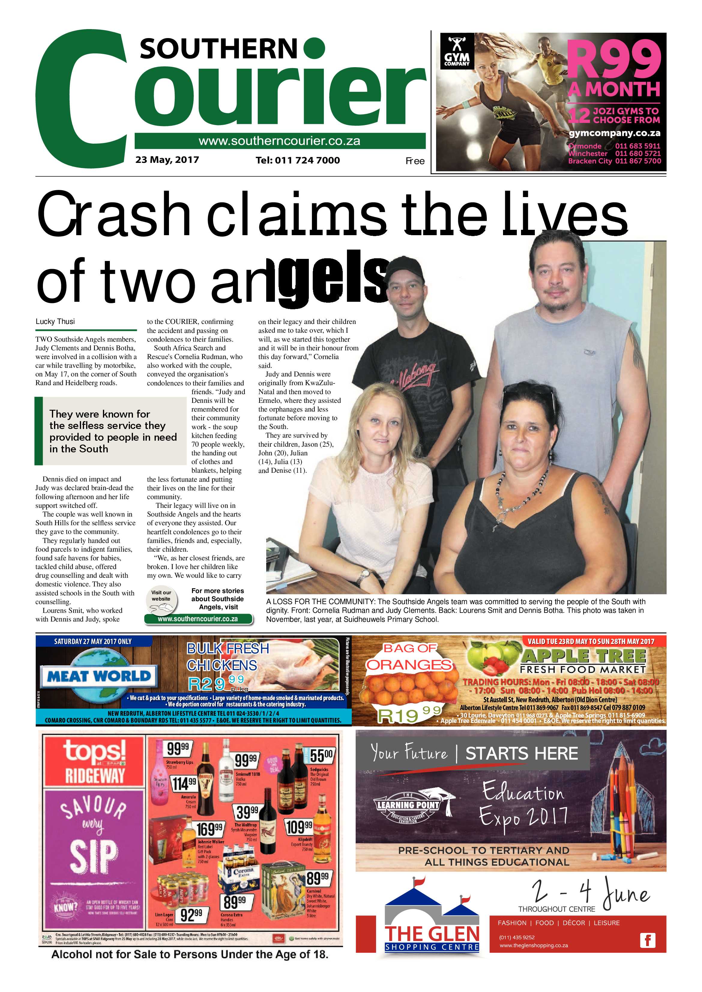 Southern Courier 23 May 2017 page 1