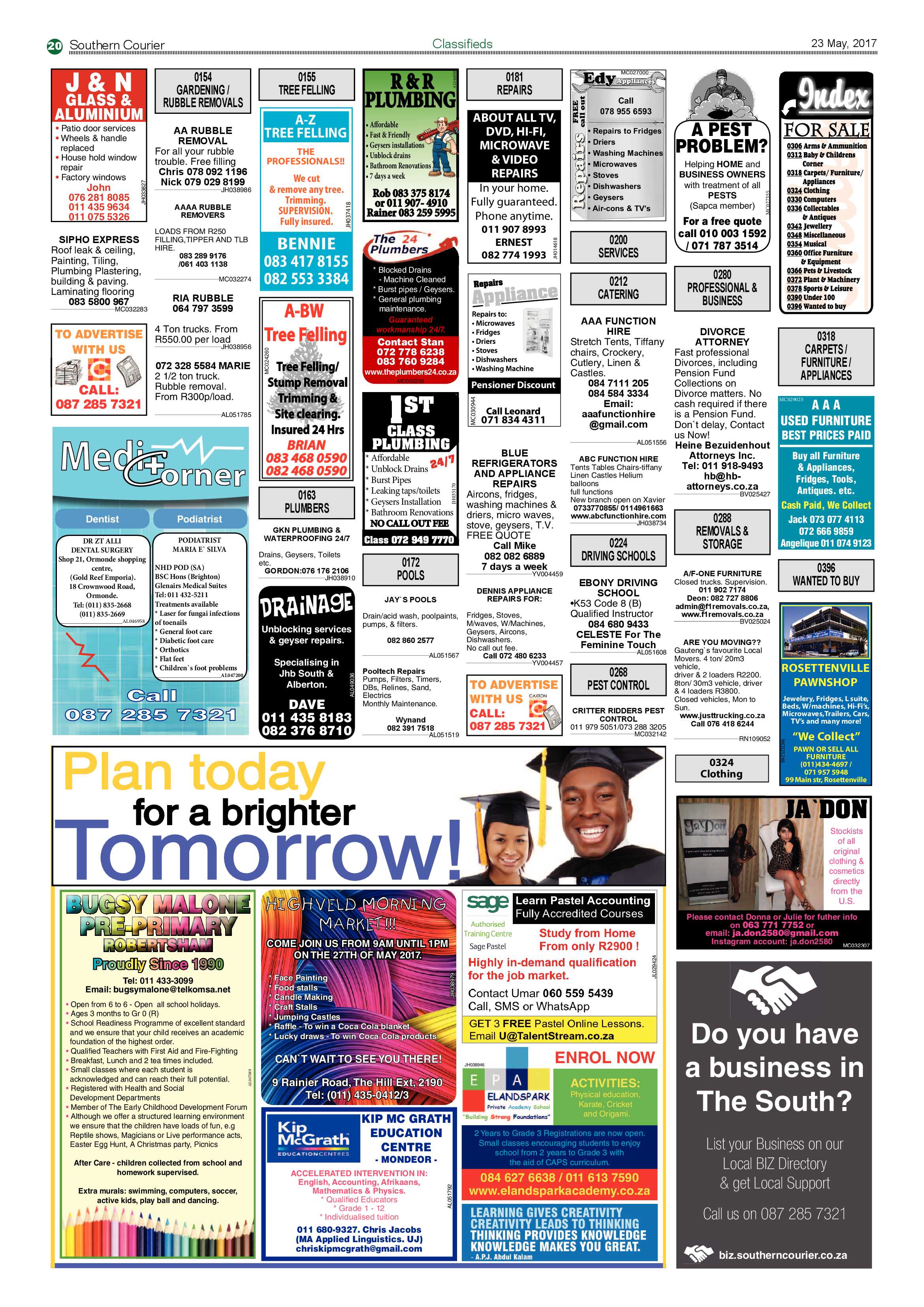Southern Courier 23 May 2017 page 20