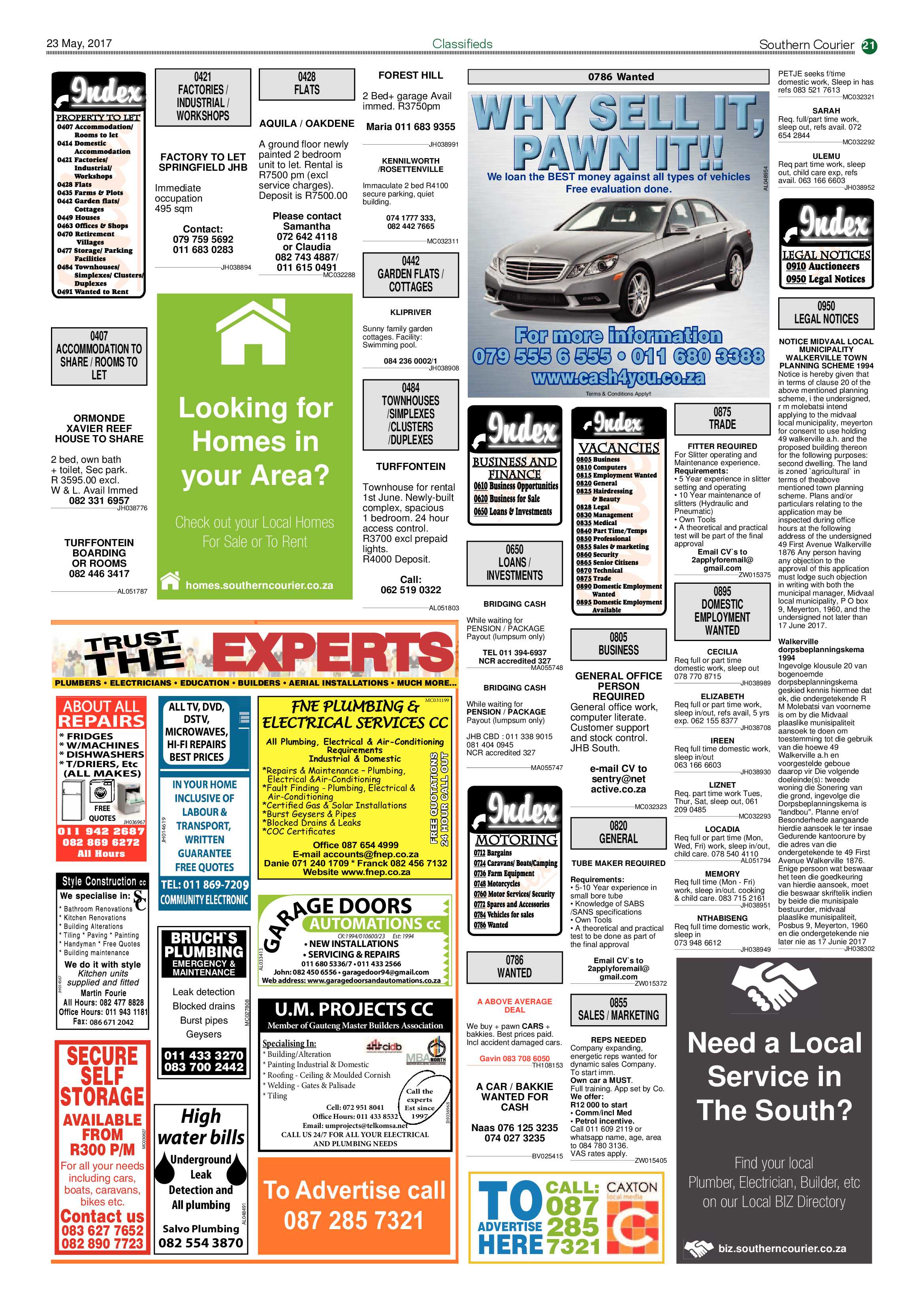 Southern Courier 23 May 2017 page 21