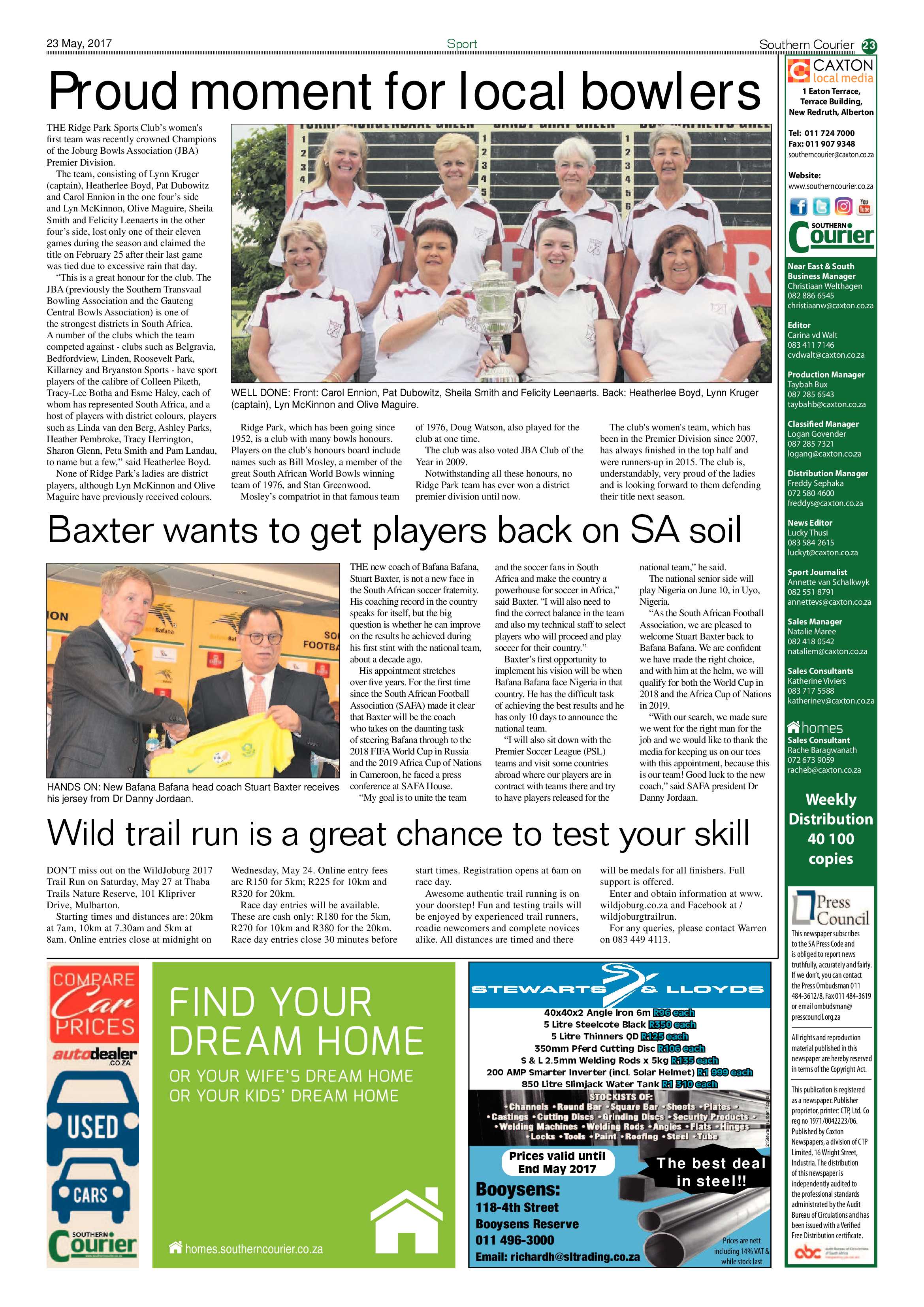 Southern Courier 23 May 2017 page 23