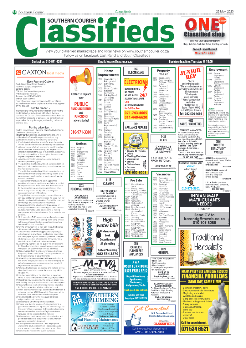 Southern Courier 23 May 2023 page 14