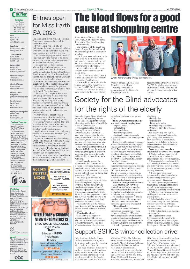 Southern Courier 23 May 2023 page 2