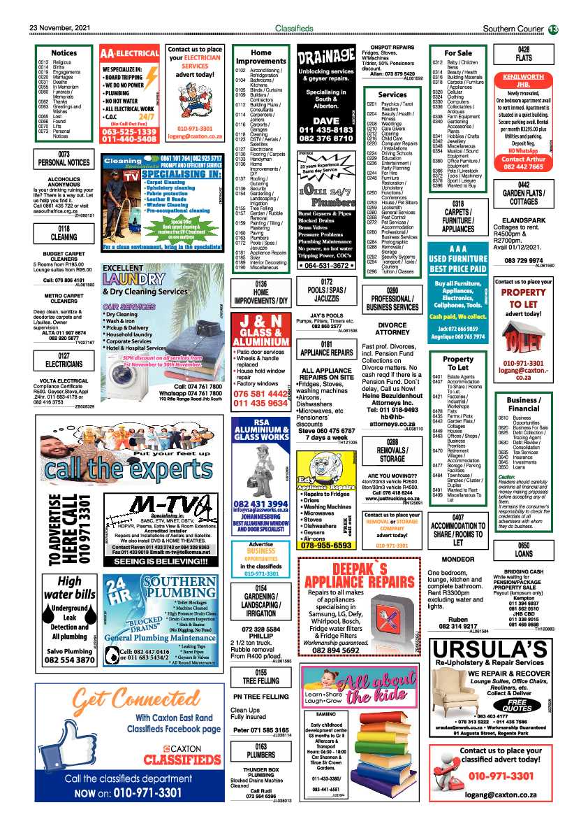 Southern Courier 23 November 2021 page 17