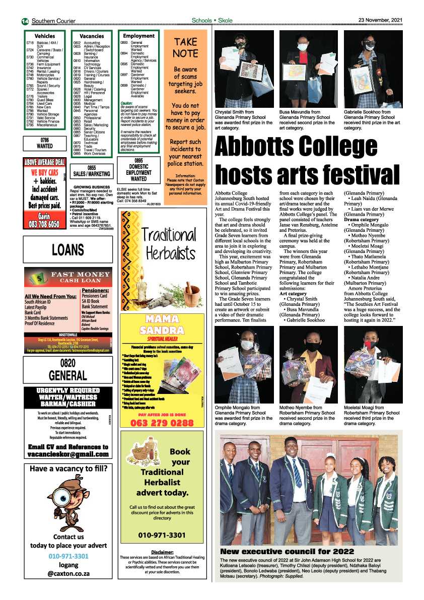 Southern Courier 23 November 2021 page 18