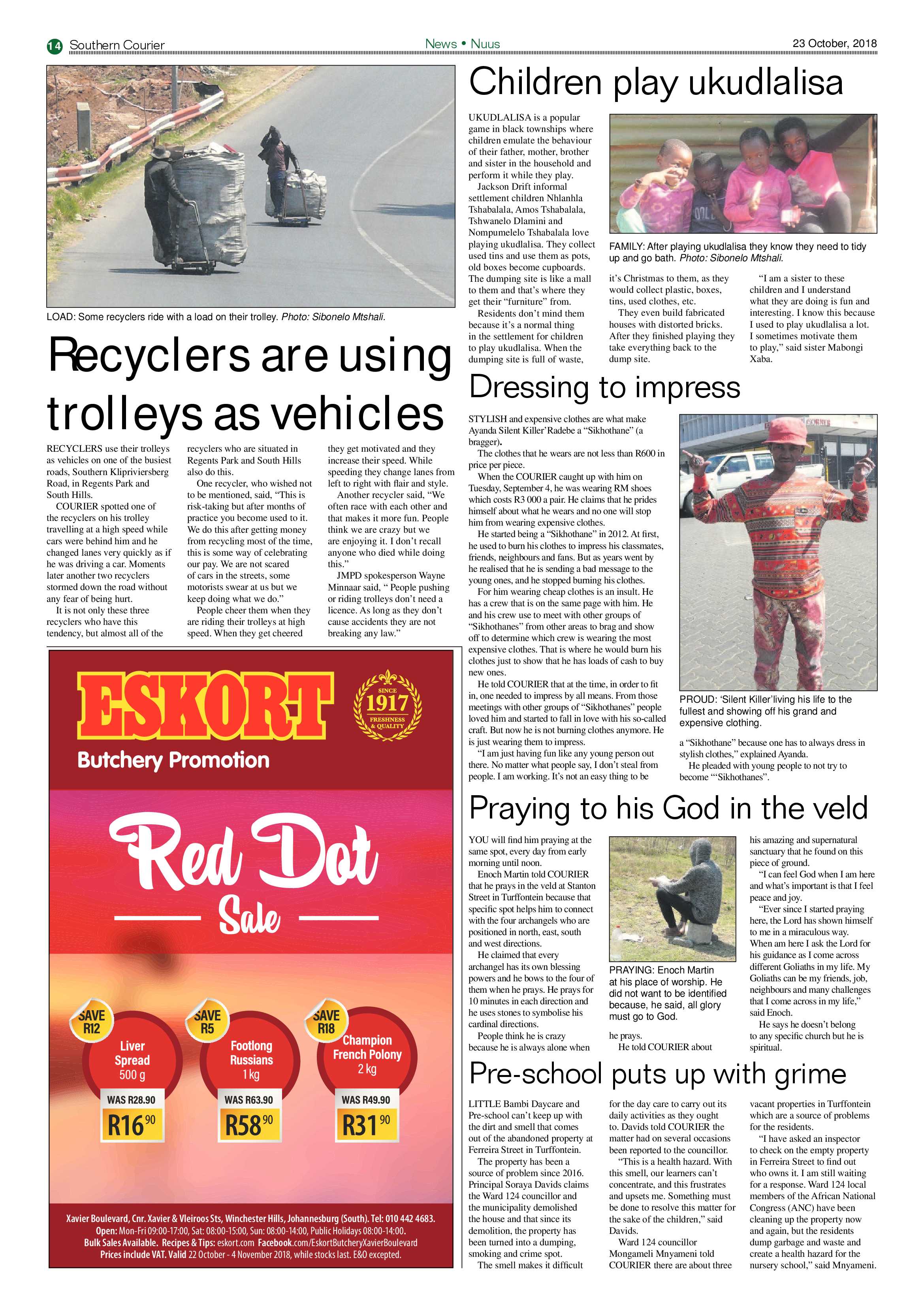 Southern Courier 23 October 2018 page 14