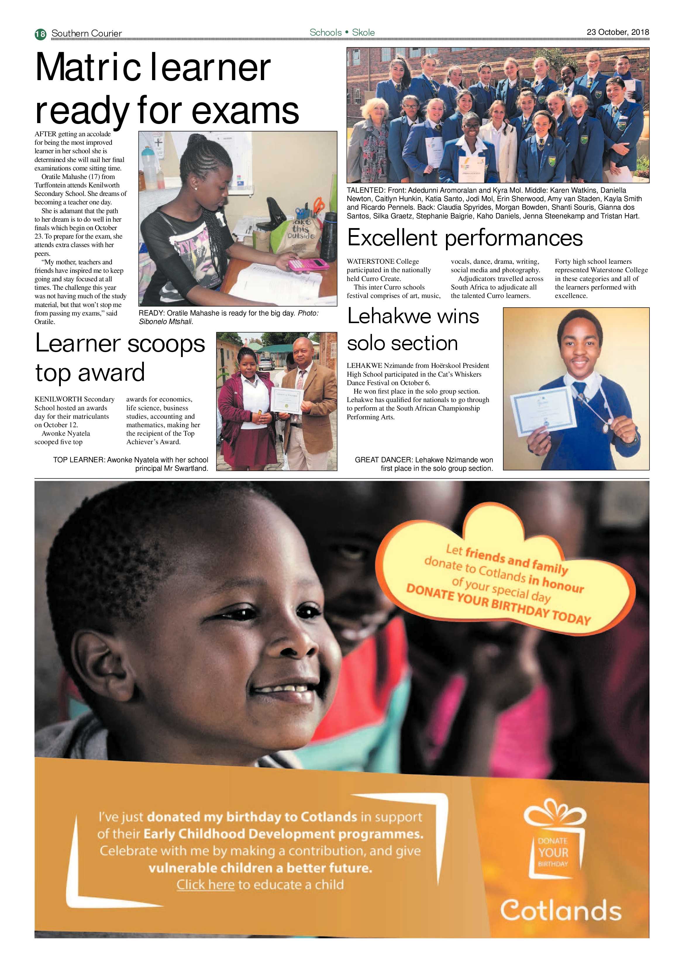 Southern Courier 23 October 2018 page 18