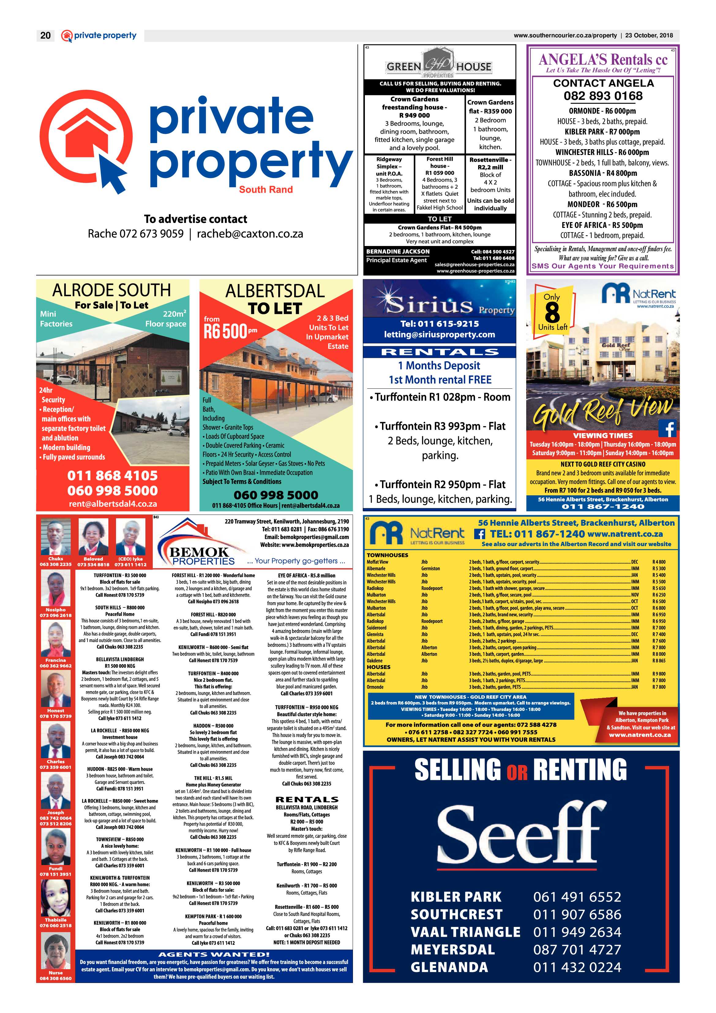 Southern Courier 23 October 2018 page 20