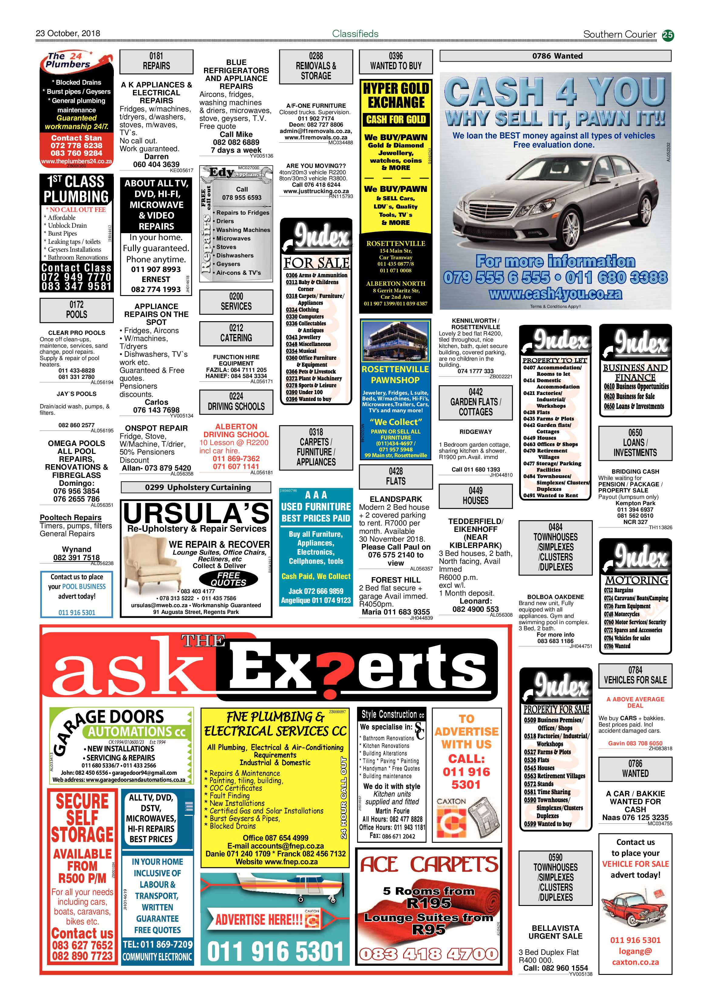 Southern Courier 23 October 2018 page 25