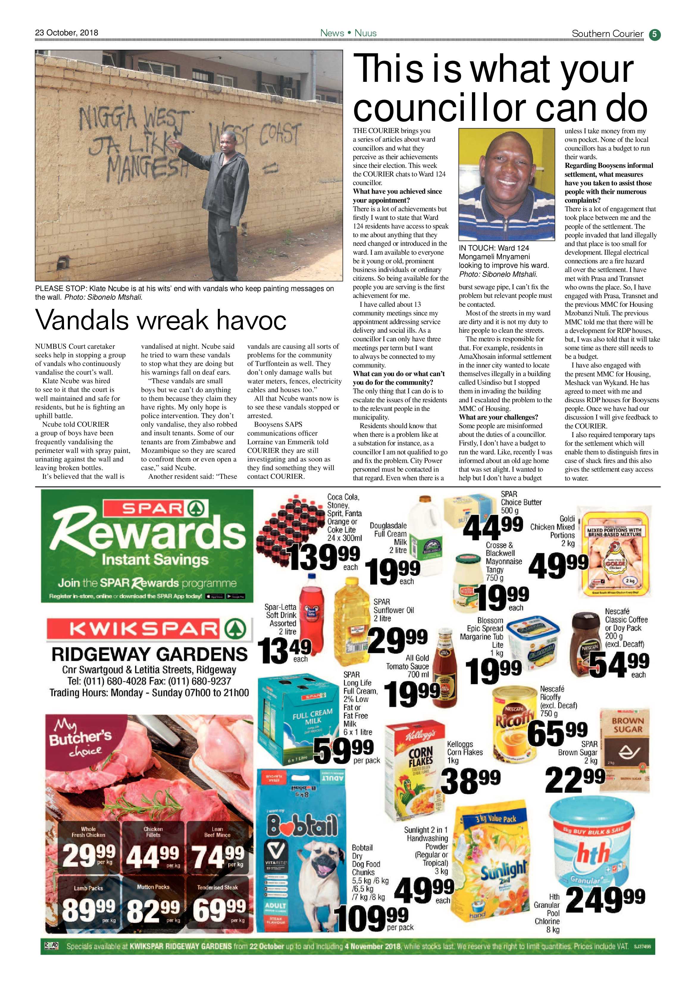 Southern Courier 23 October 2018 page 5