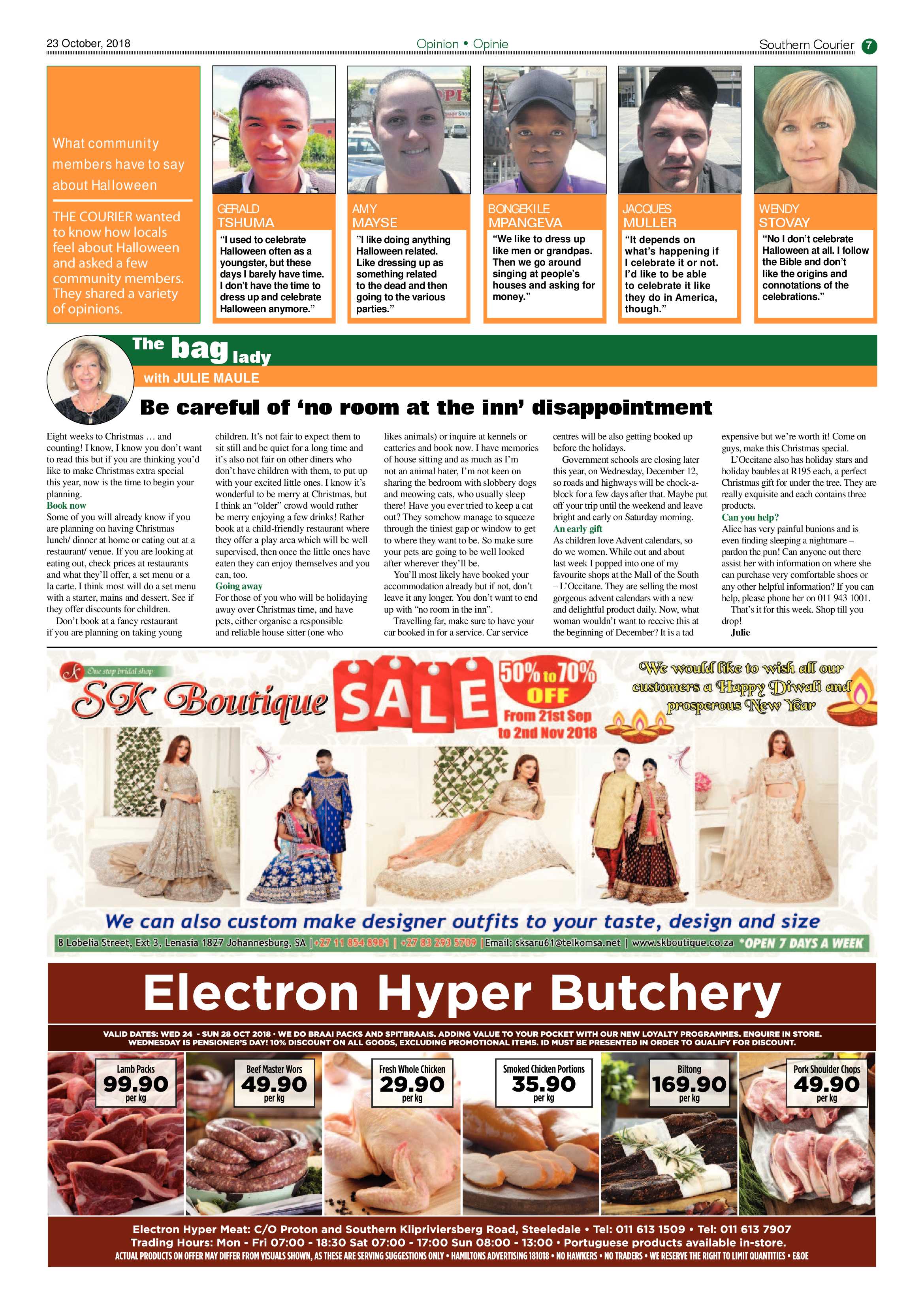 Southern Courier 23 October 2018 page 7