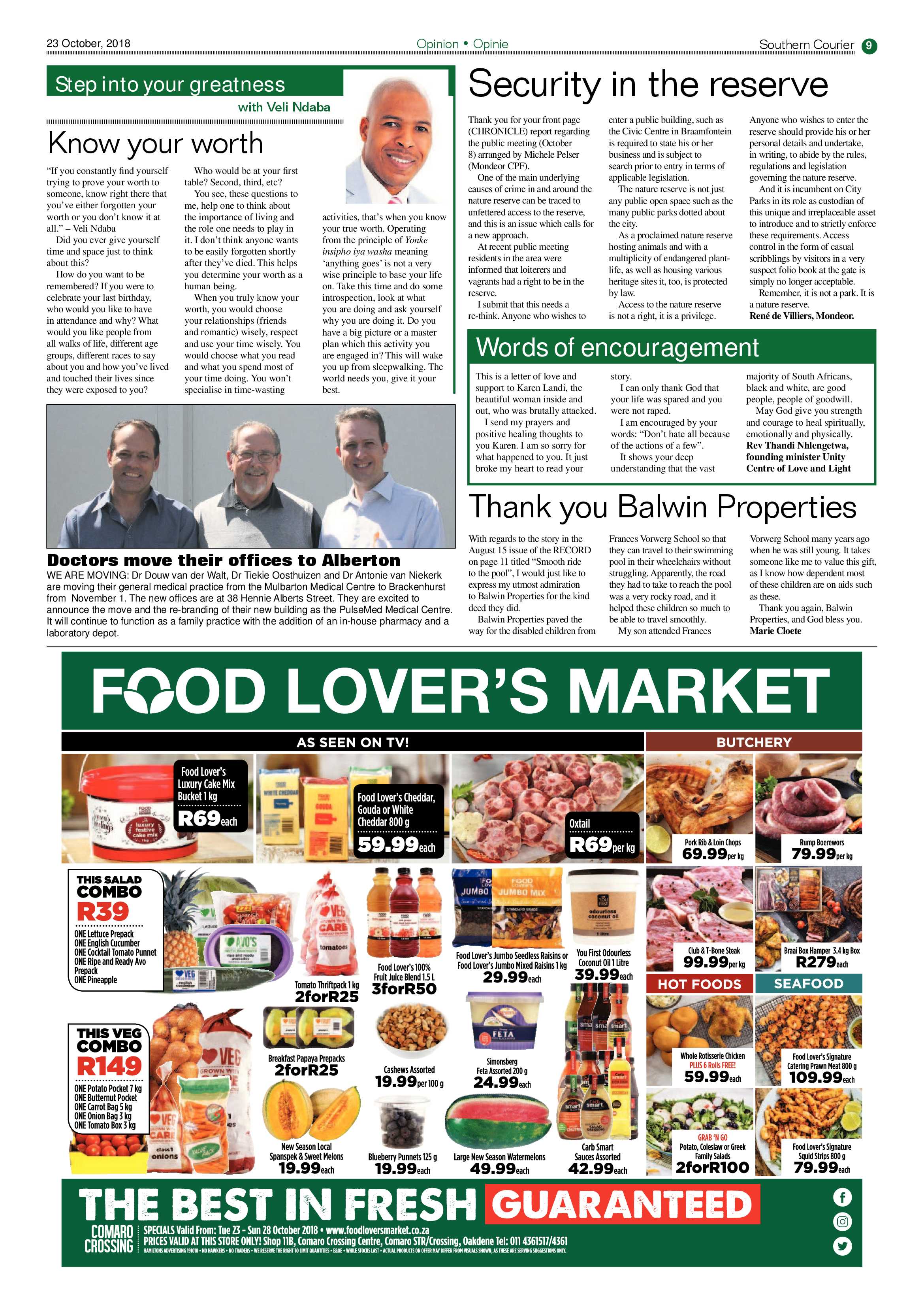 Southern Courier 23 October 2018 page 9