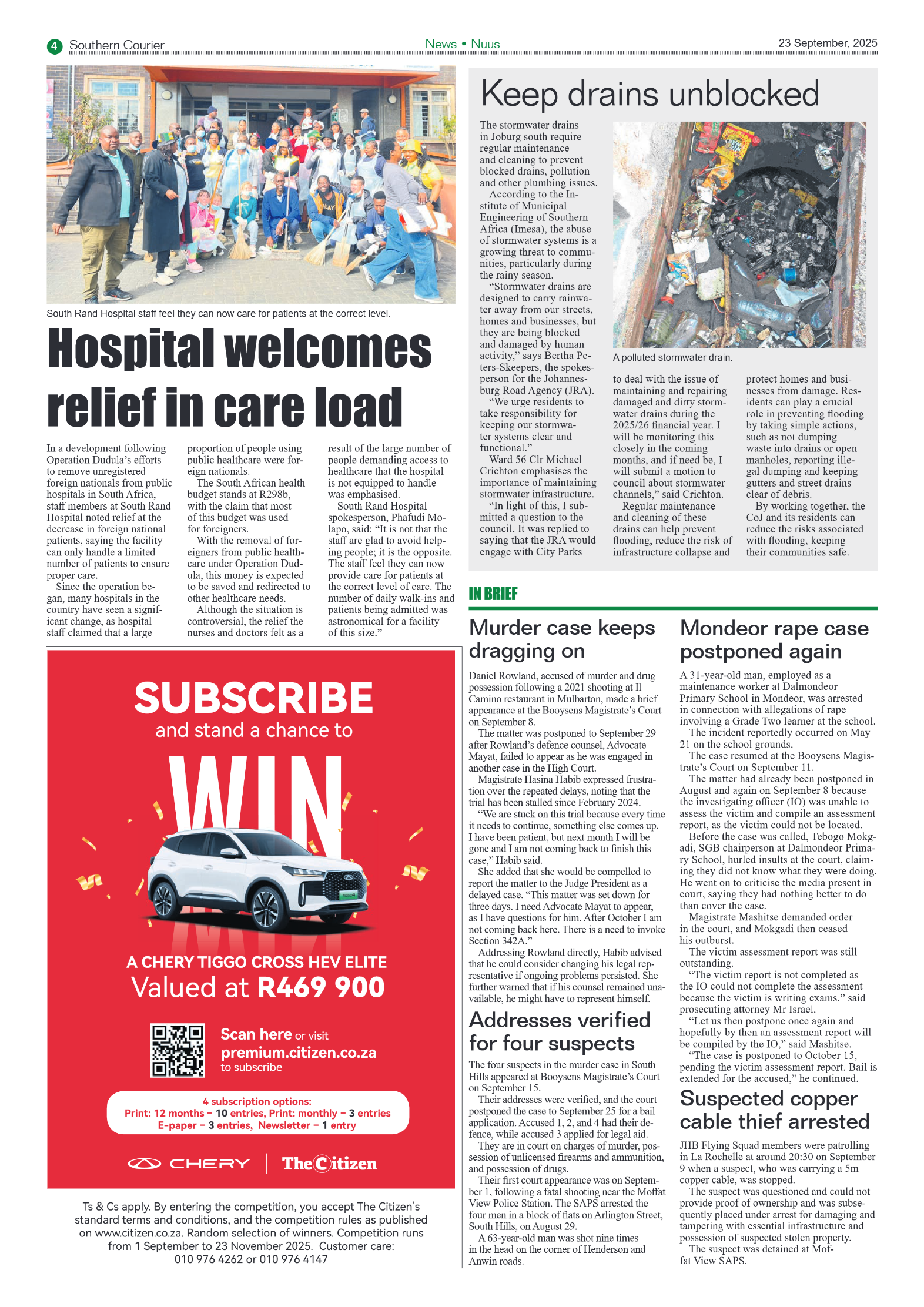 Southern Courier 23 September 2025 page 4