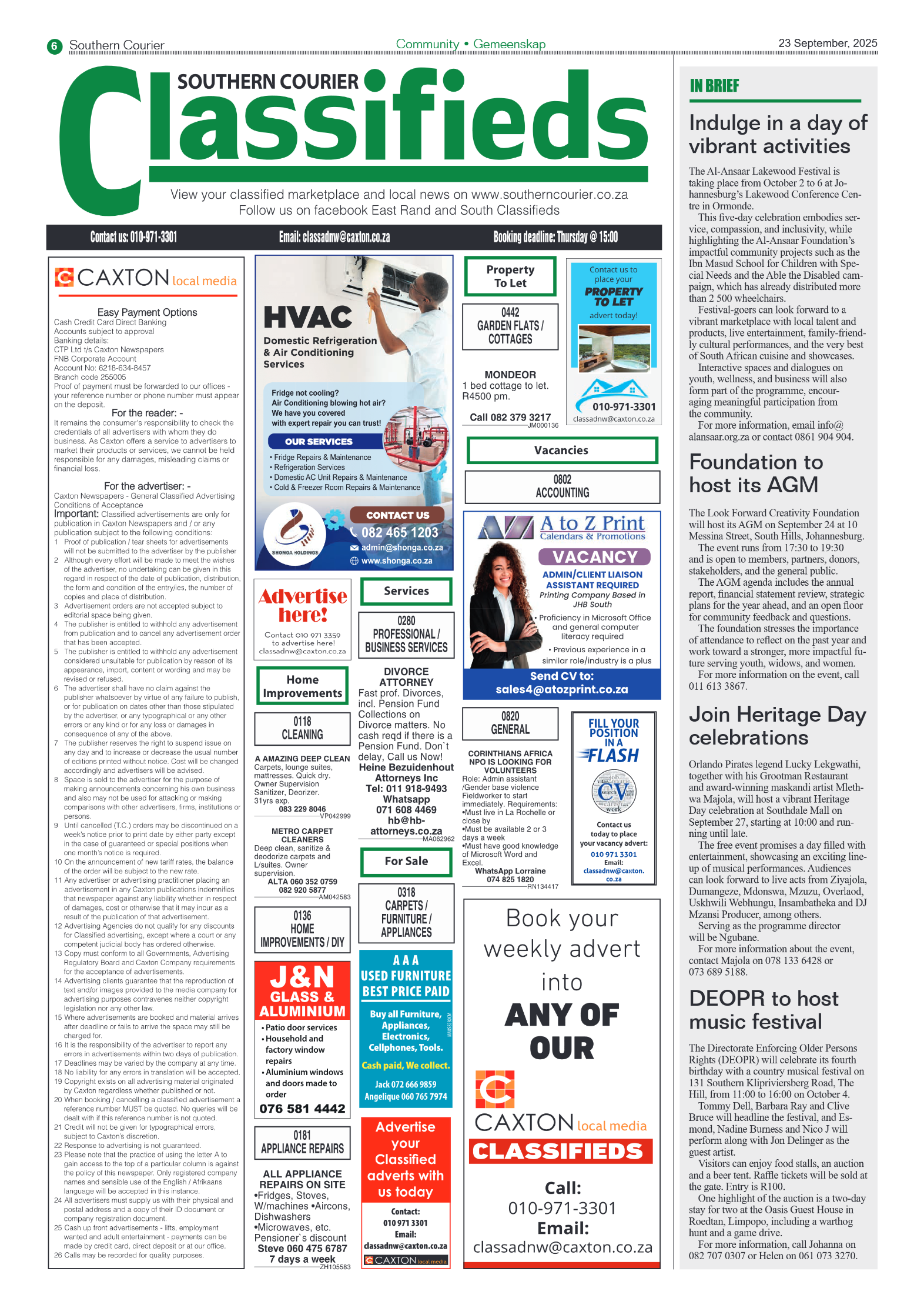 Southern Courier 23 September 2025 page 6