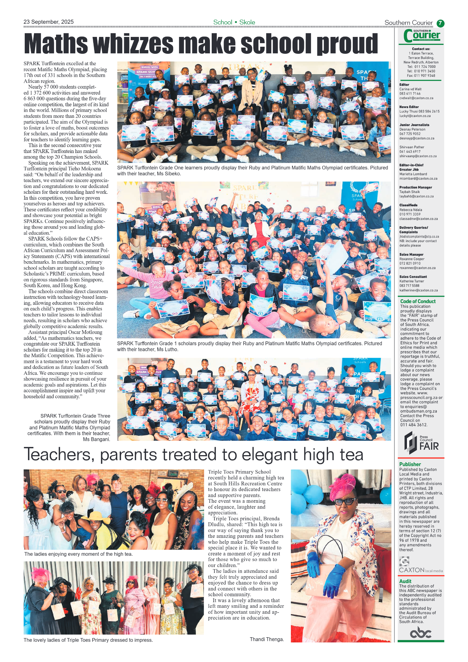 Southern Courier 23 September 2025 page 7
