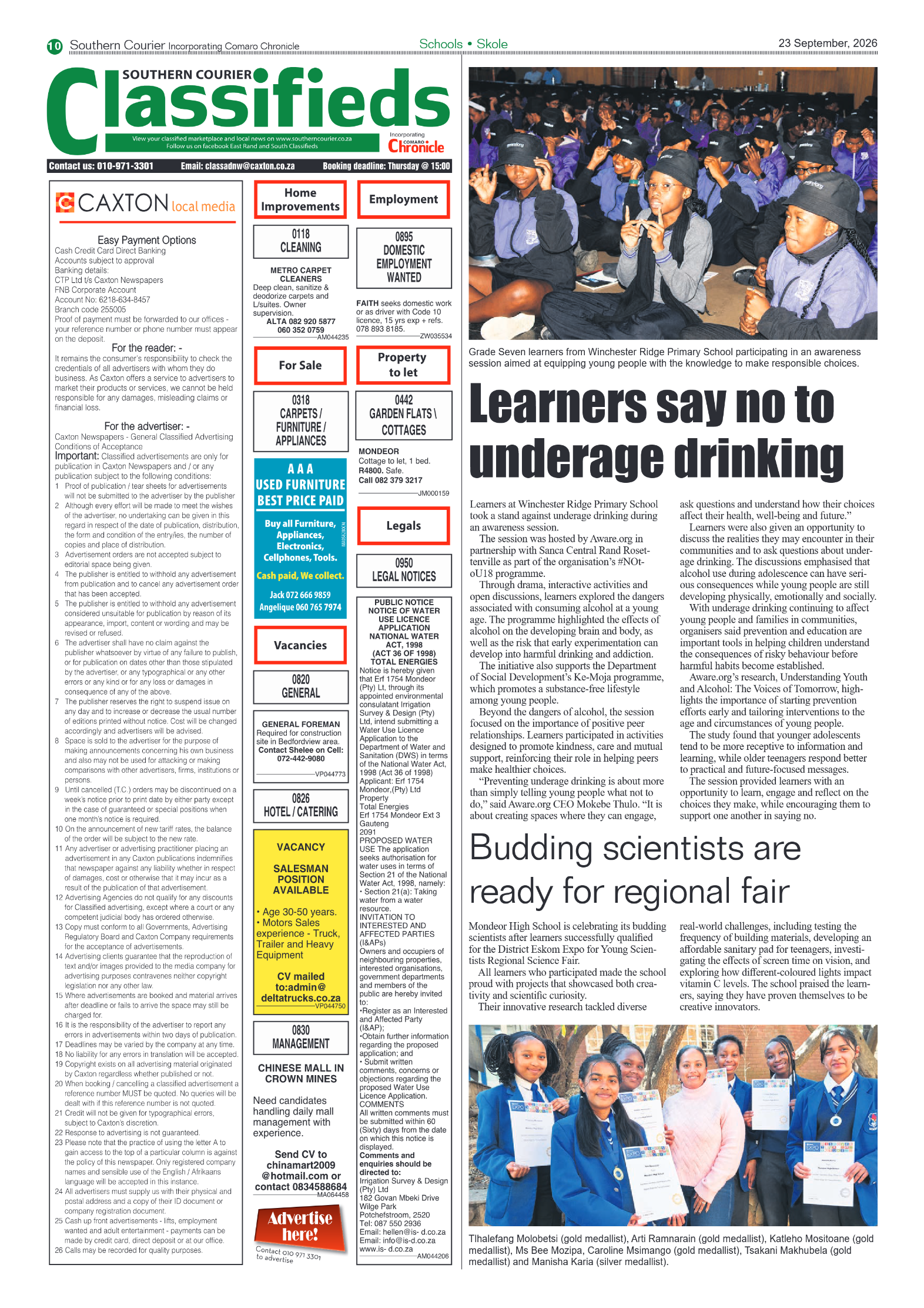 Southern Courier 23 September 2026 page 10