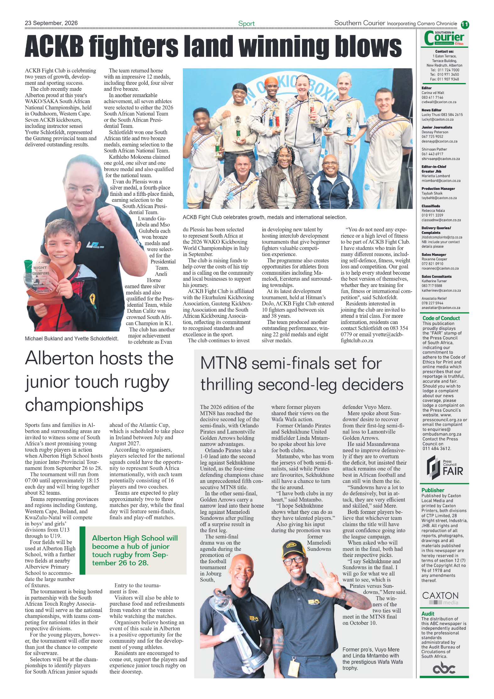 Southern Courier 23 September 2026 page 11