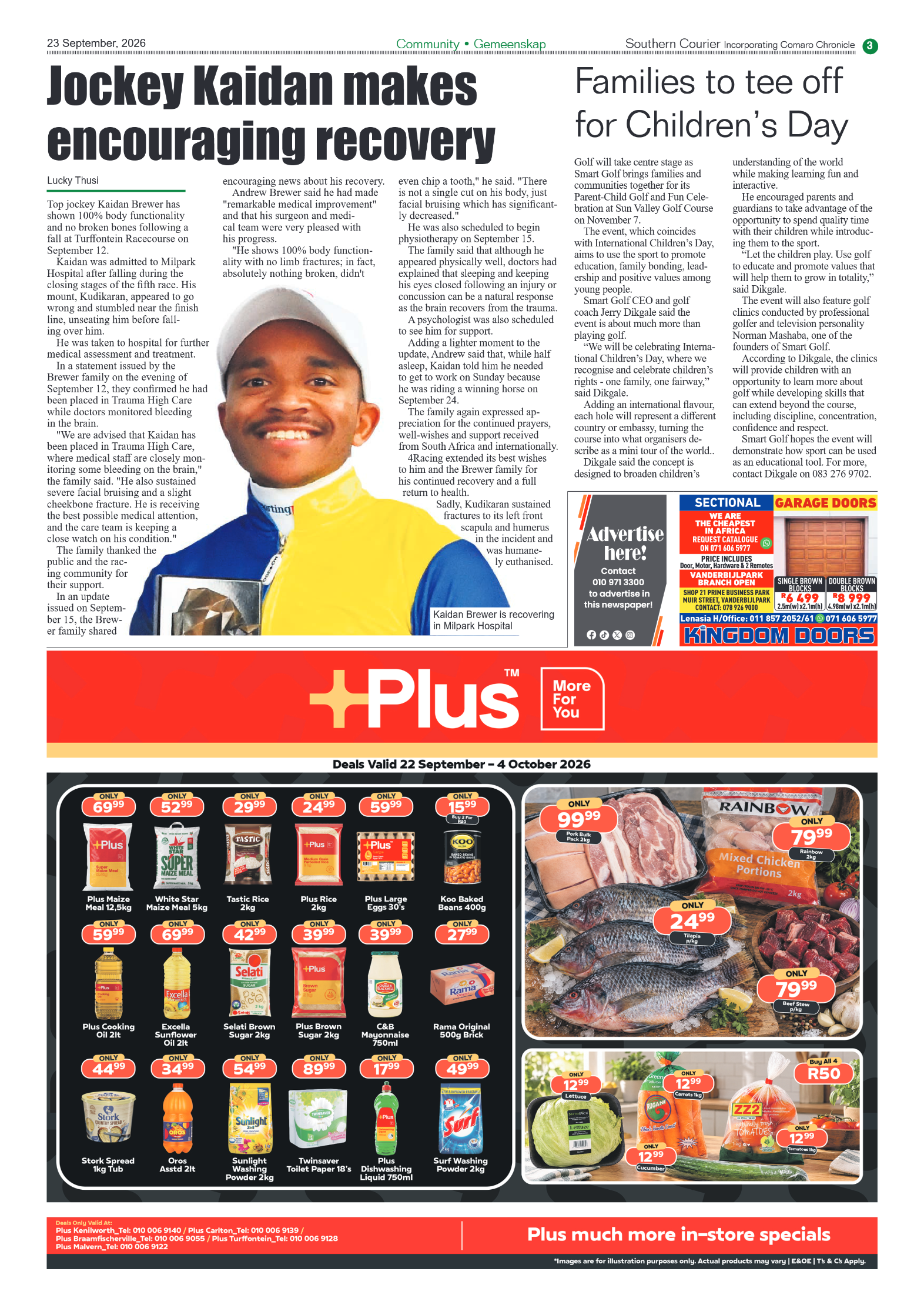 Southern Courier 23 September 2026 page 3