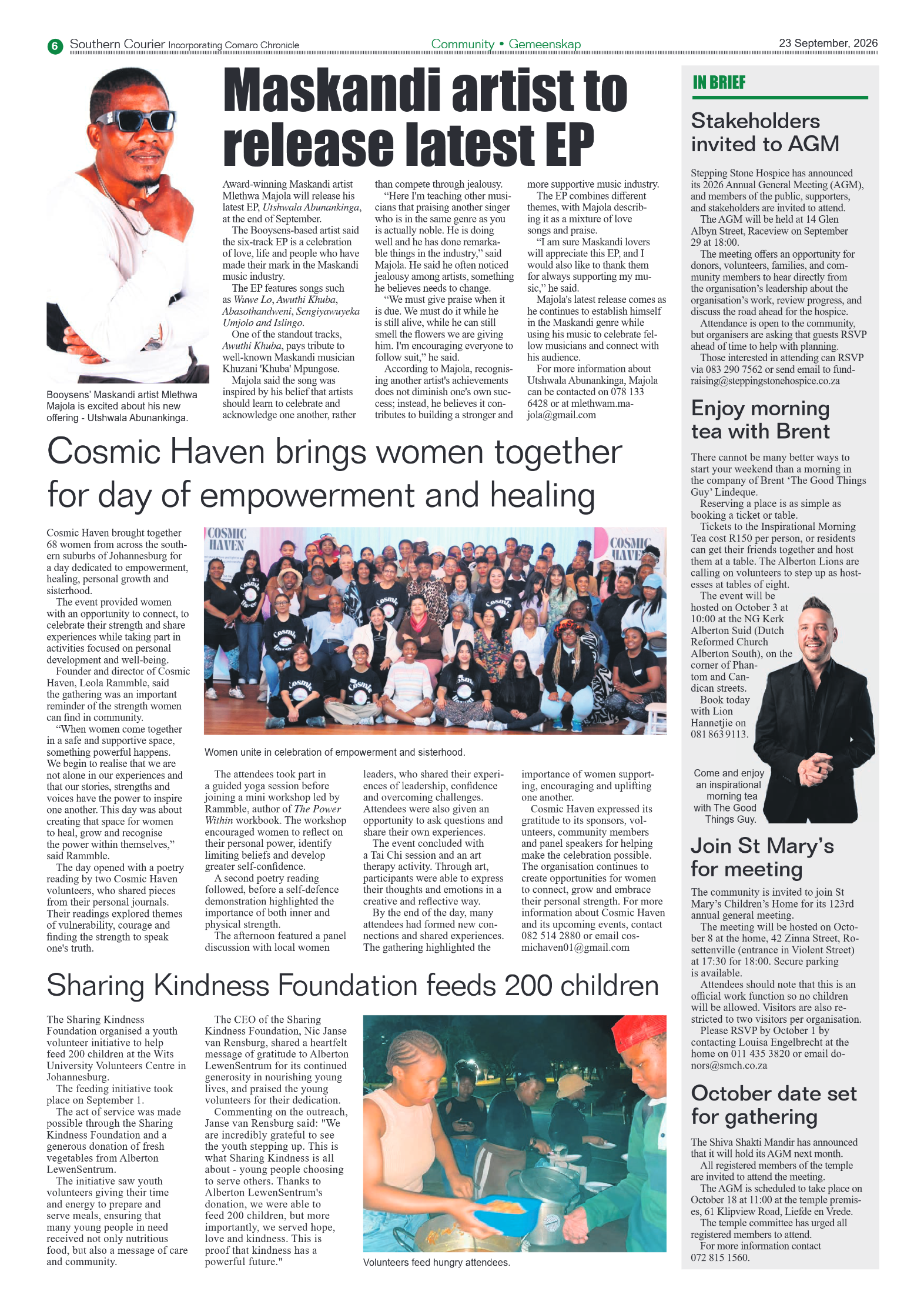 Southern Courier 23 September 2026 page 6