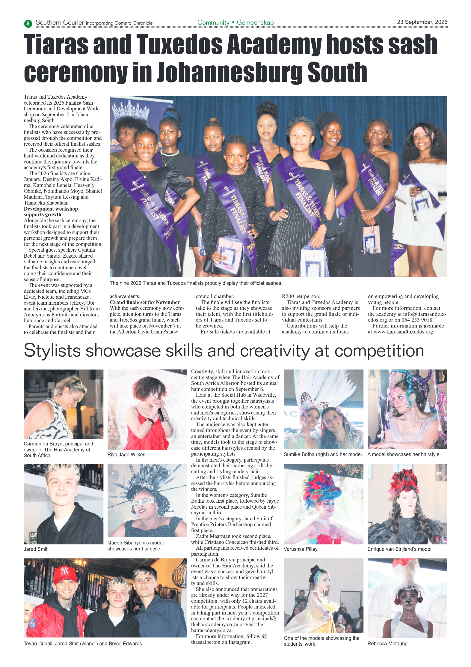 Southern Courier 23 September 2026 page 8