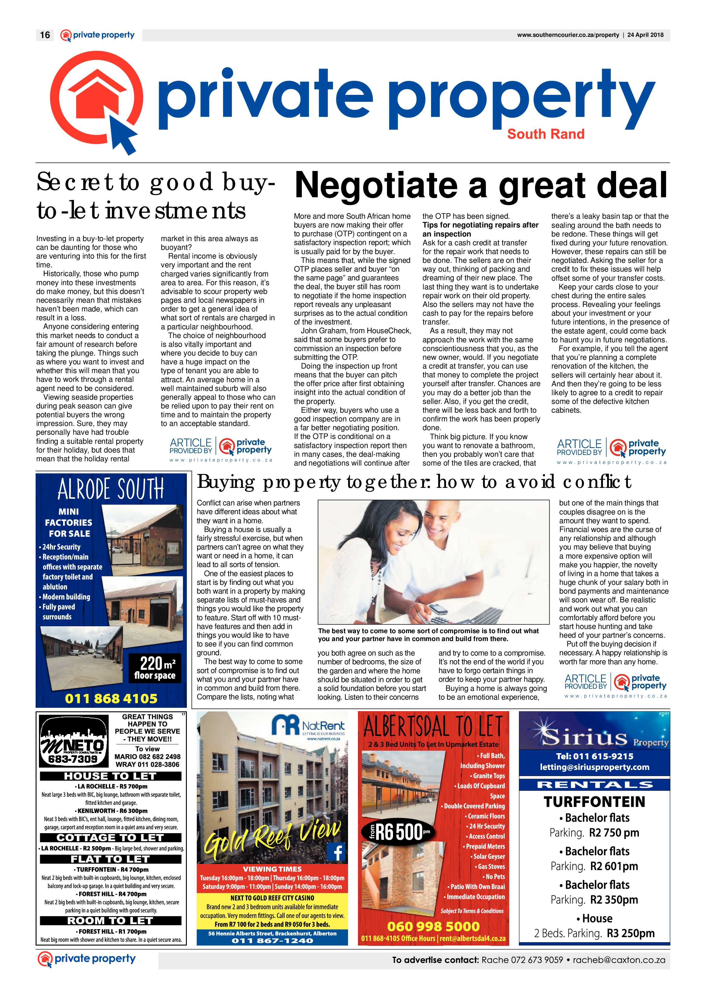 Southern Courier 24 April 2018 page 16