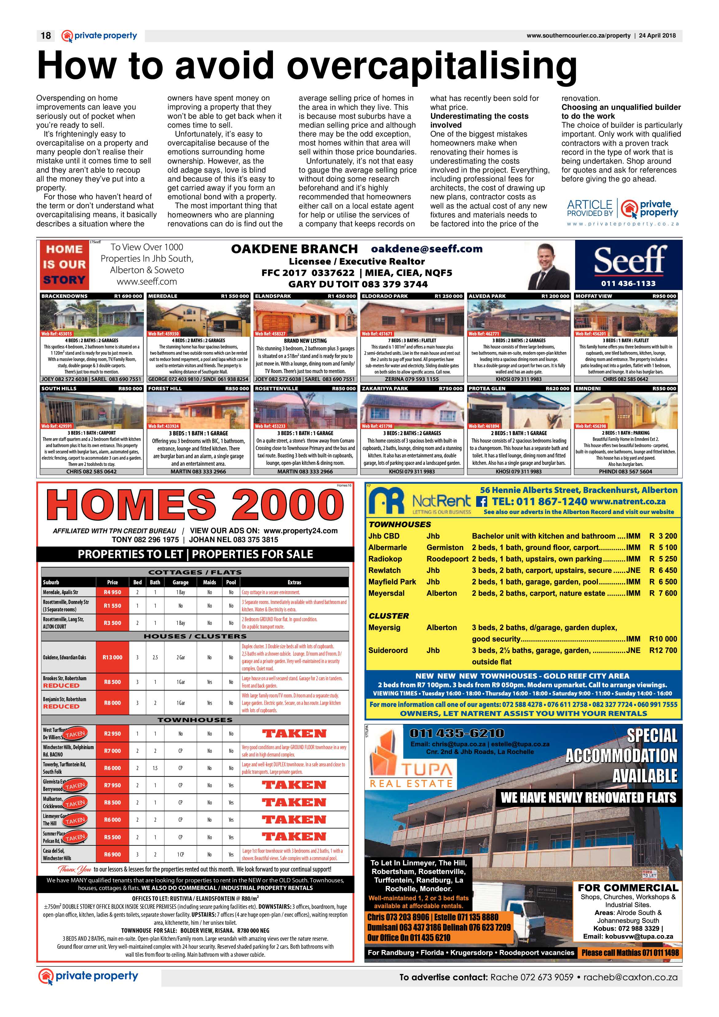 Southern Courier 24 April 2018 page 18