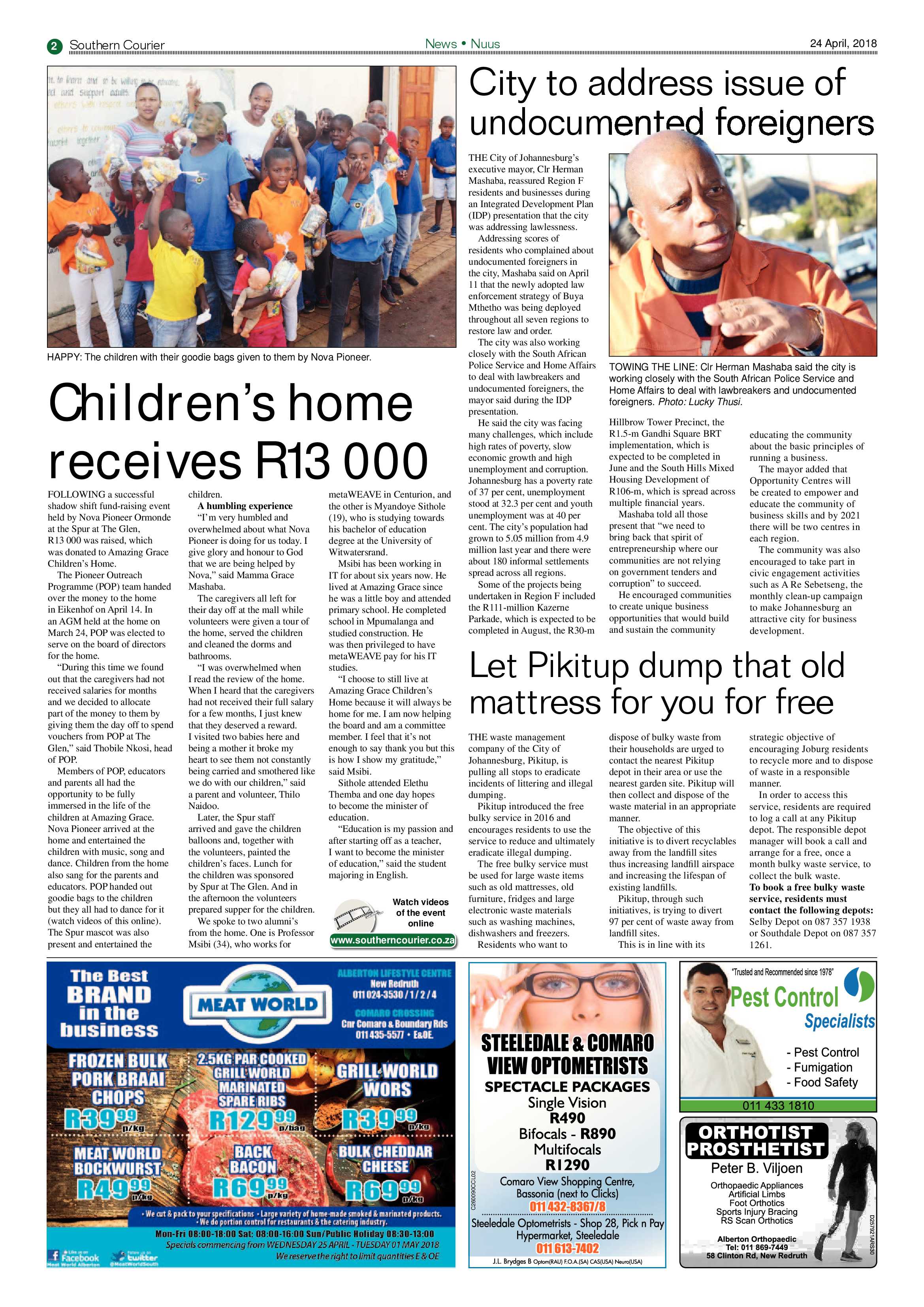Southern Courier 24 April 2018 page 2