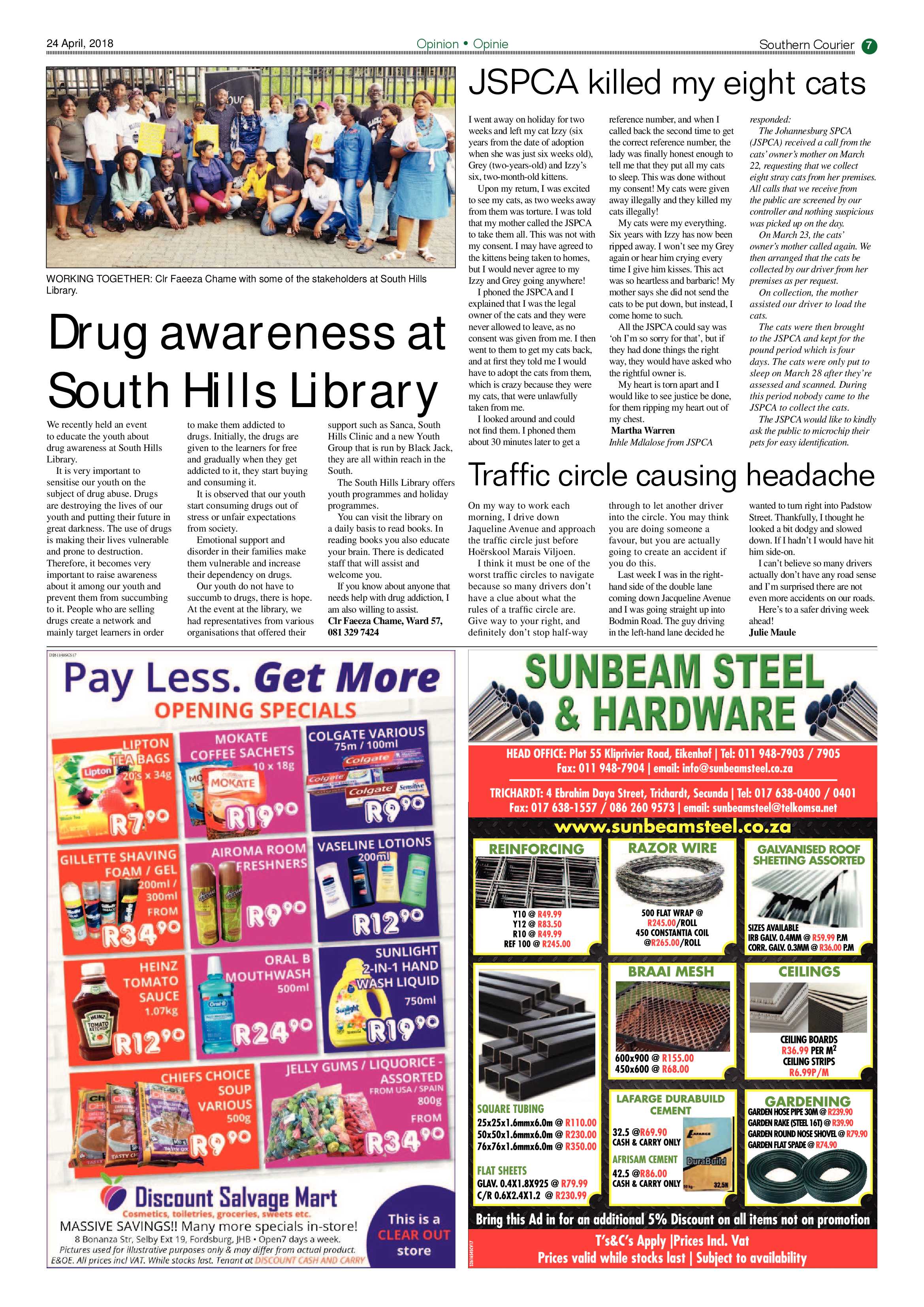 Southern Courier 24 April 2018 page 7