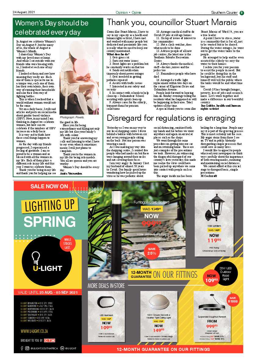 Southern Courier 24 August 2021 page 12
