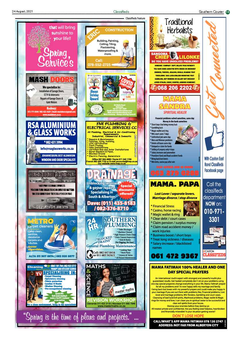 Southern Courier 24 August 2021 page 18