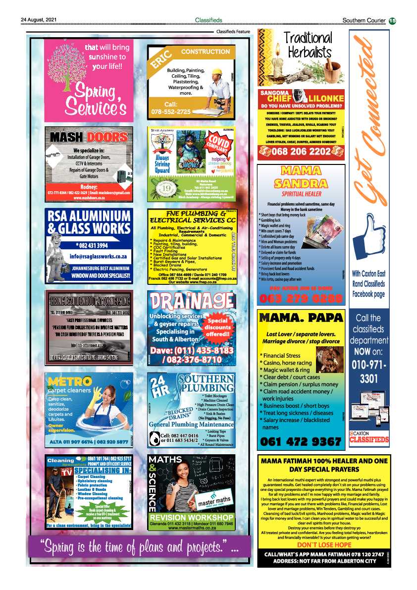 Southern Courier 24 August 2021 page 37