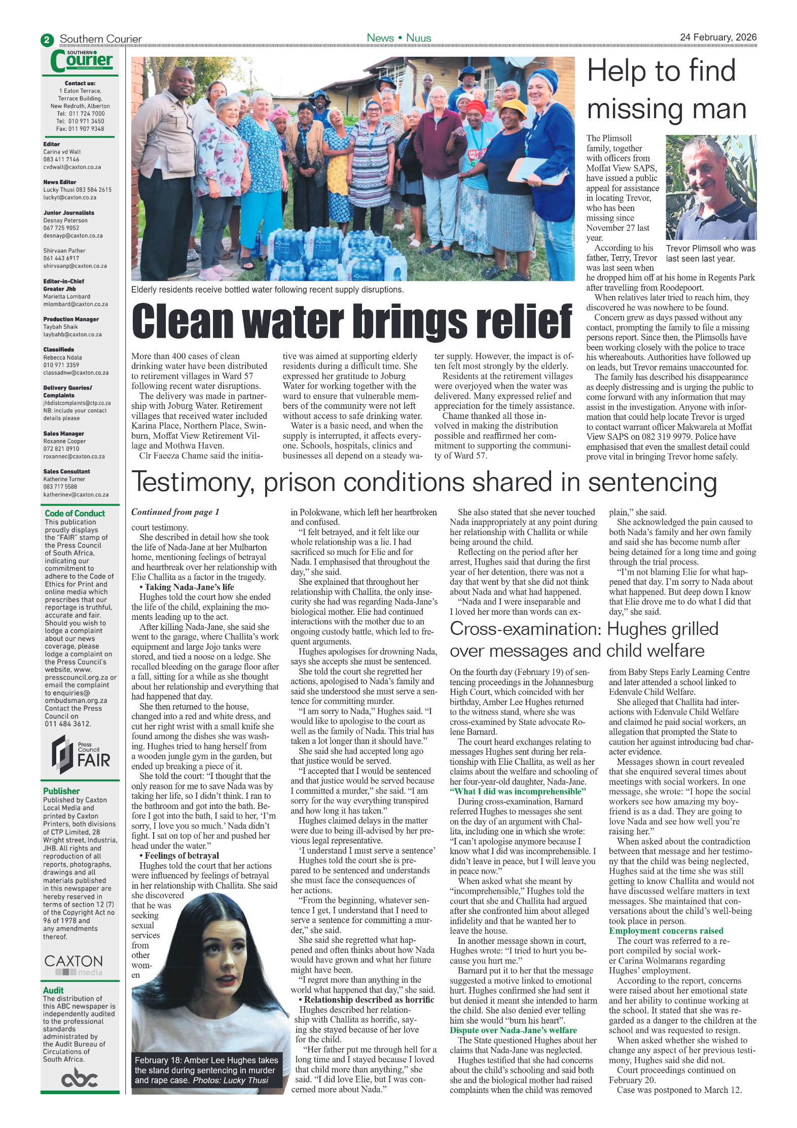 Southern Courier 24 February 2026 page 2