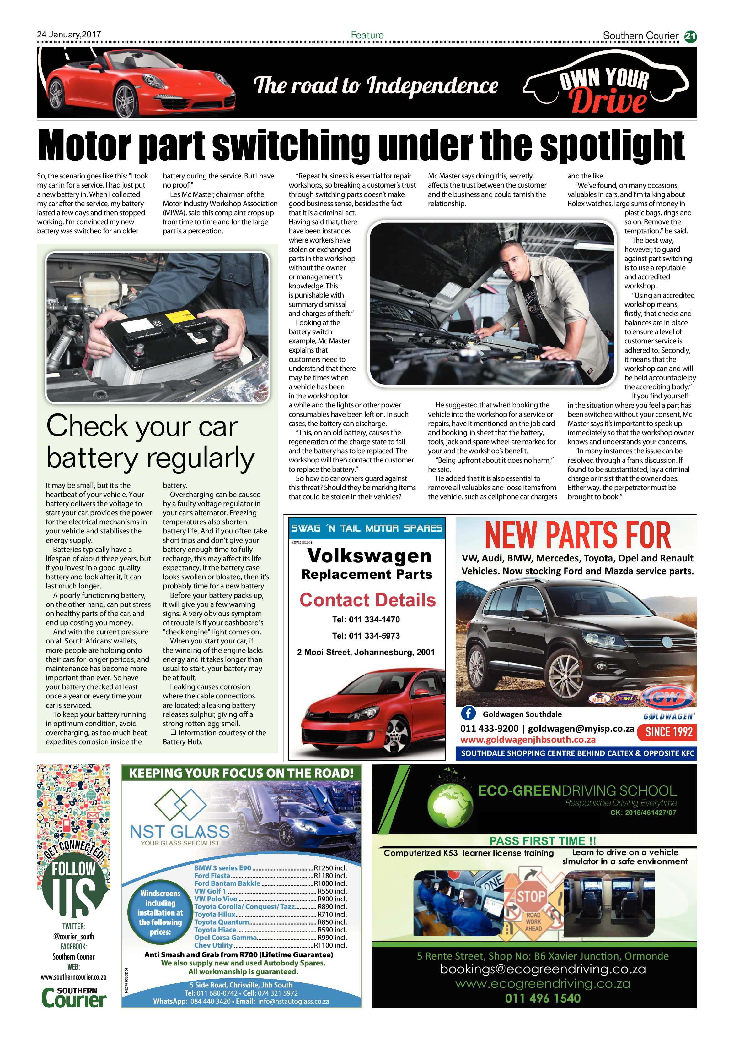 Southern Courier 24 January 2017 page 21