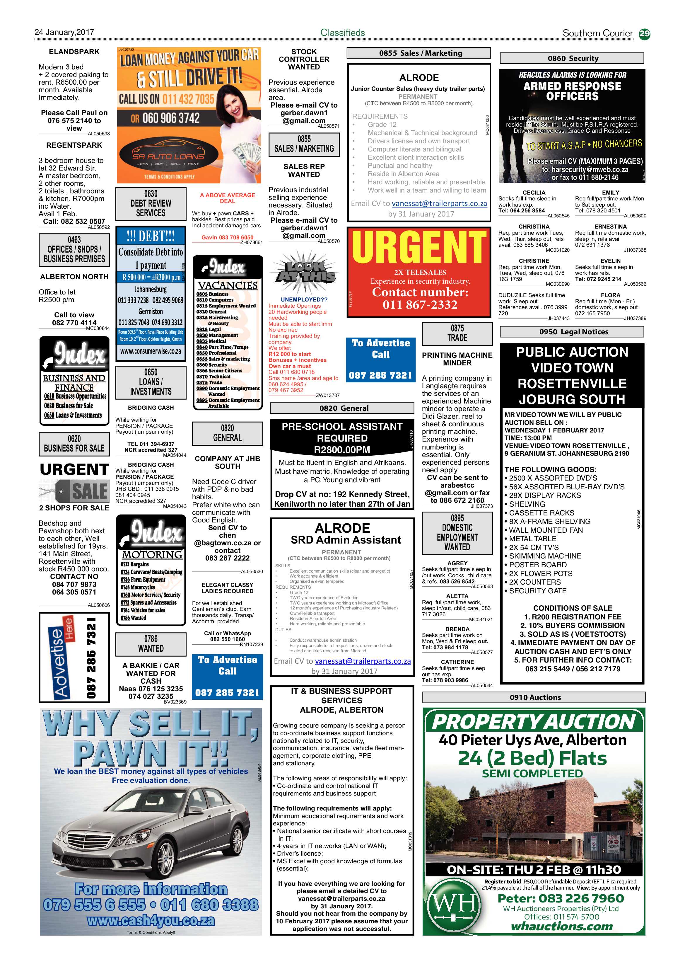 Southern Courier 24 January 2017 page 29