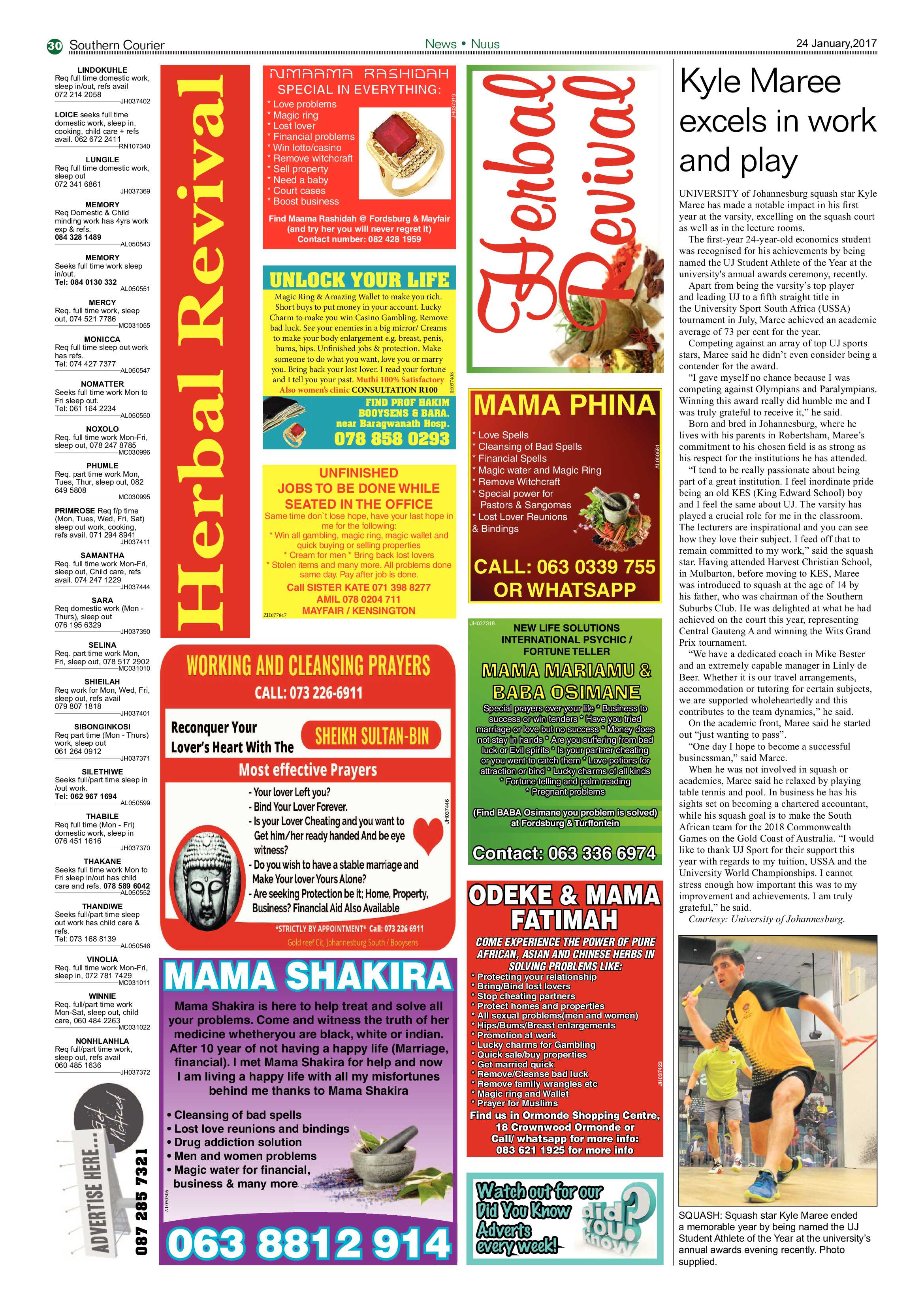 Southern Courier 24 January 2017 page 30