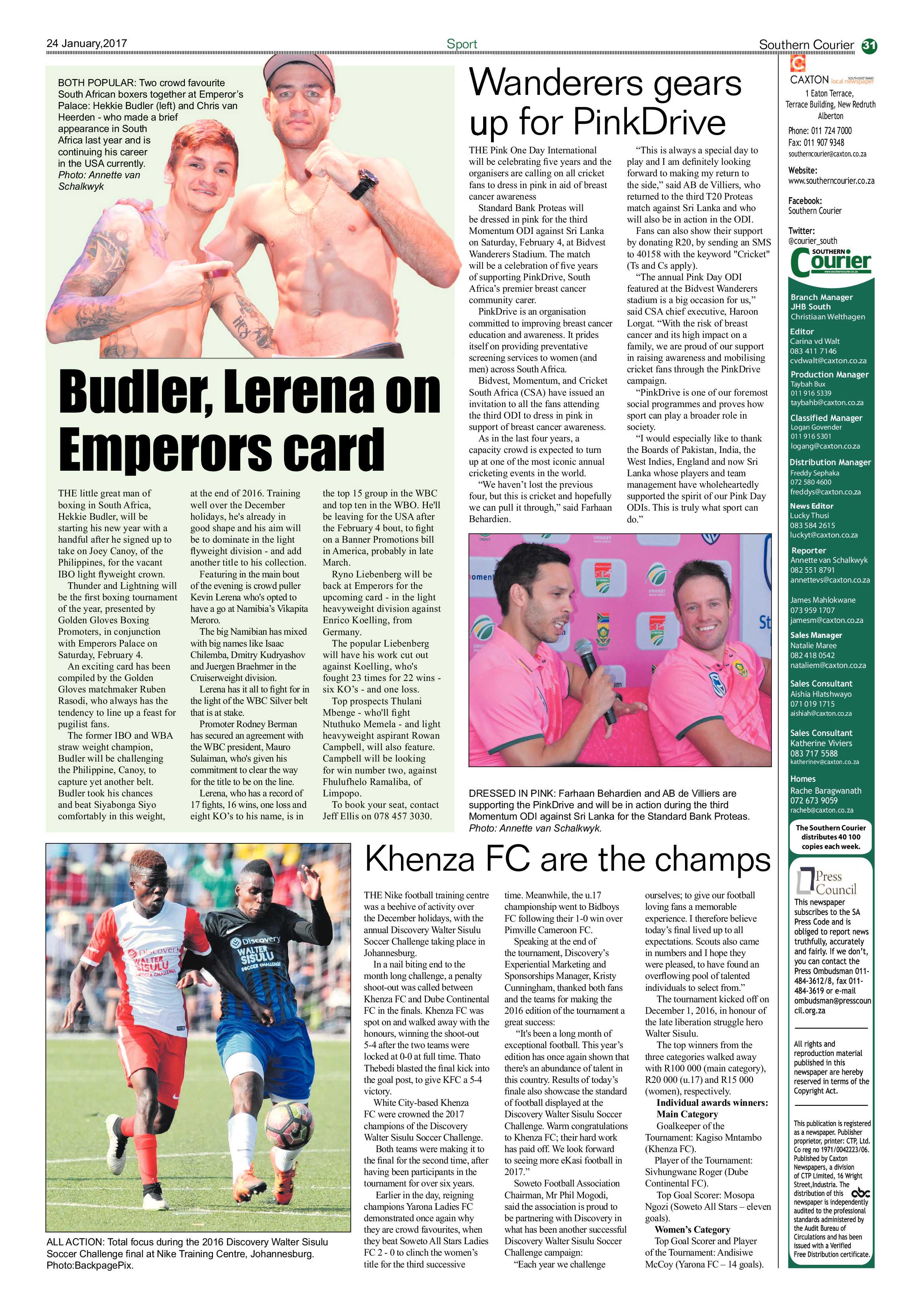 Southern Courier 24 January 2017 page 31