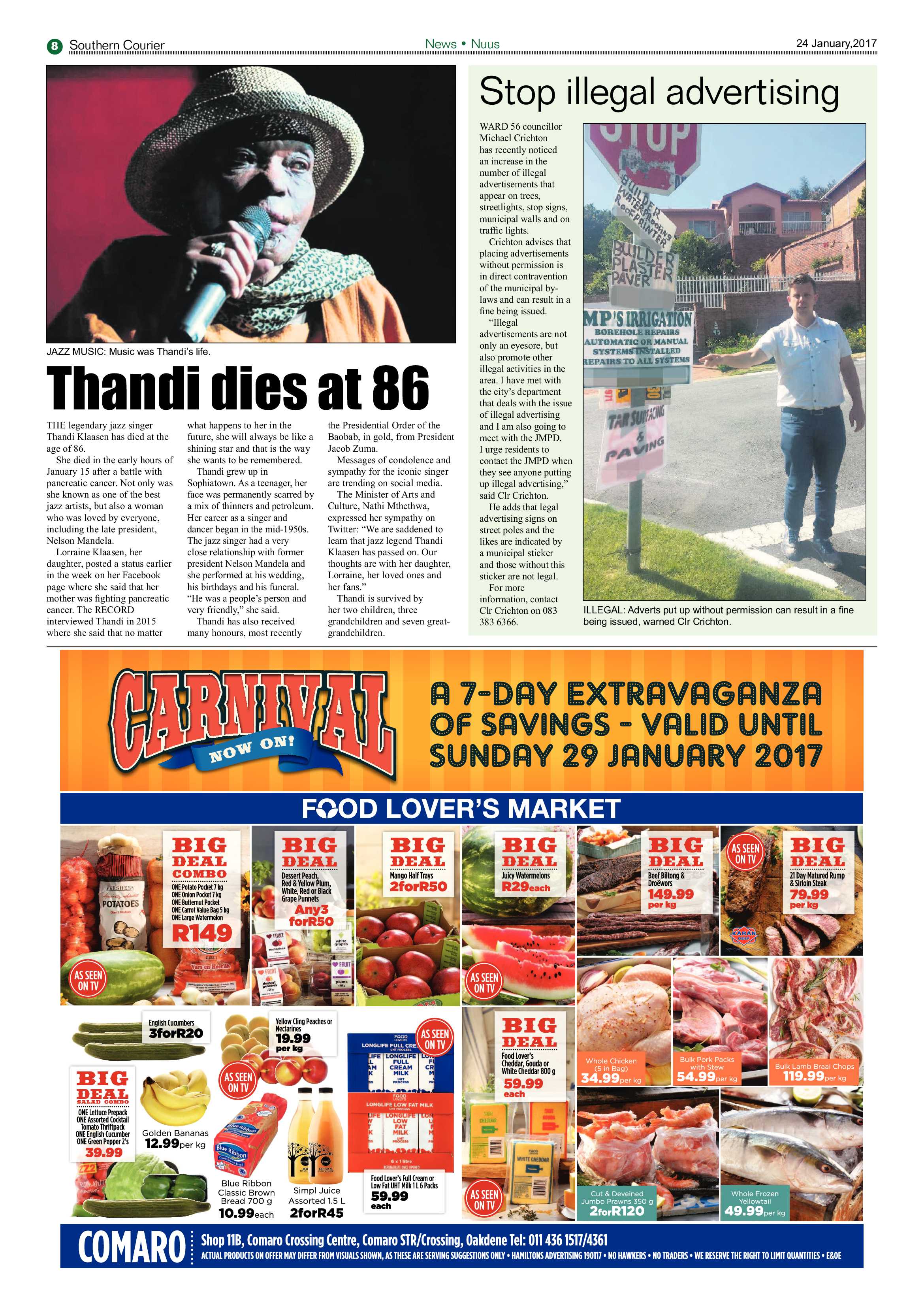 Southern Courier 24 January 2017 page 8