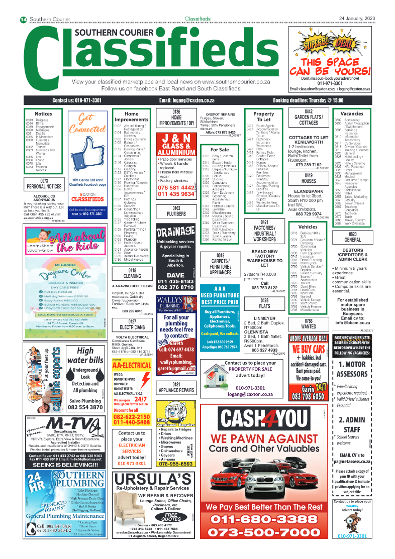 Southern Courier 24 January 2023 page 16