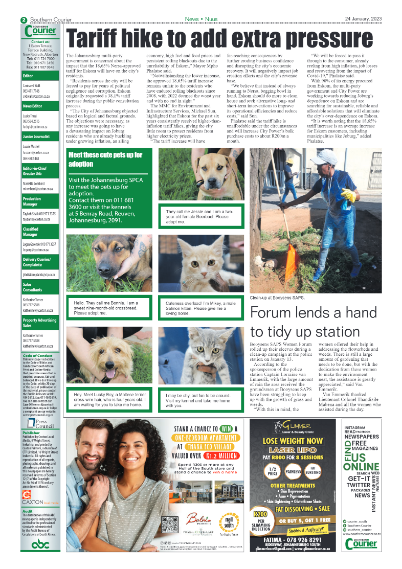 Southern Courier 24 January 2023 page 4