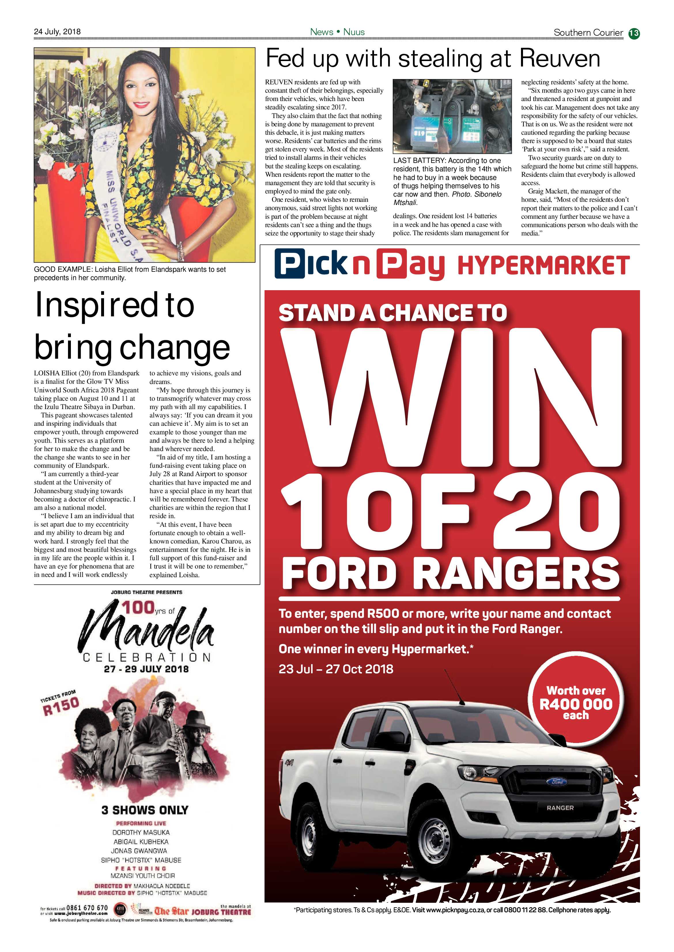 Southern Courier 24 July 2018 page 13