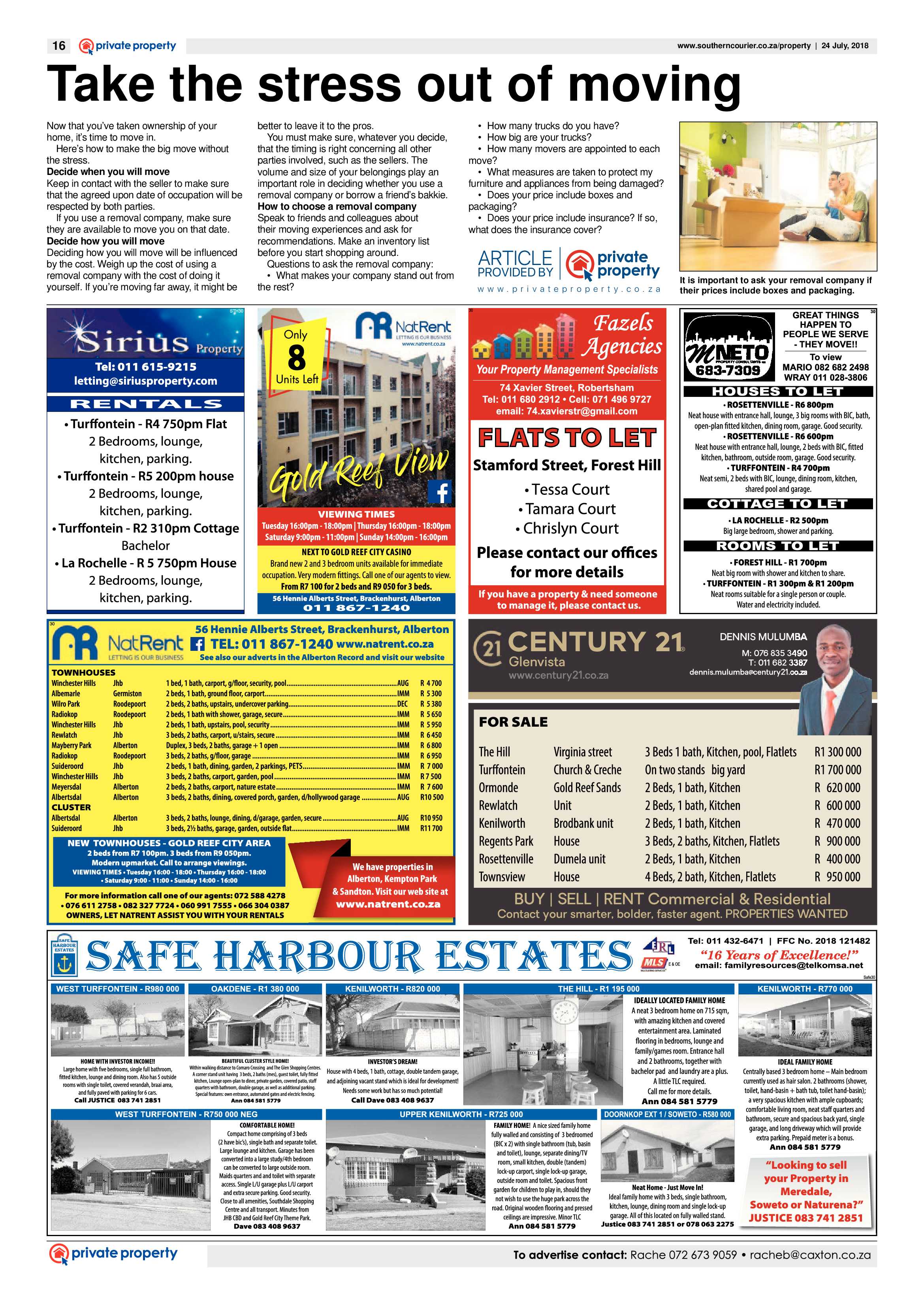 Southern Courier 24 July 2018 page 16