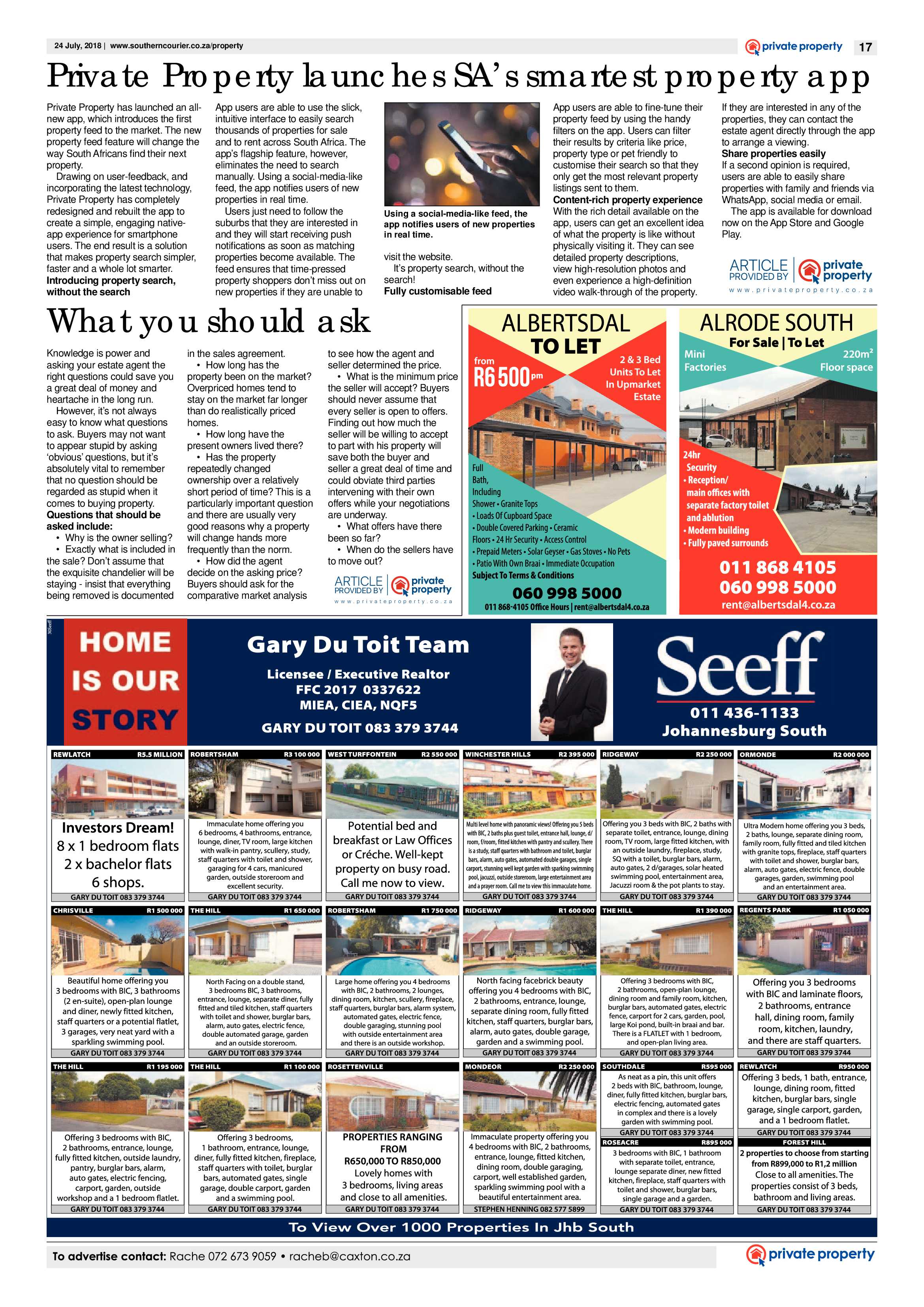 Southern Courier 24 July 2018 page 17
