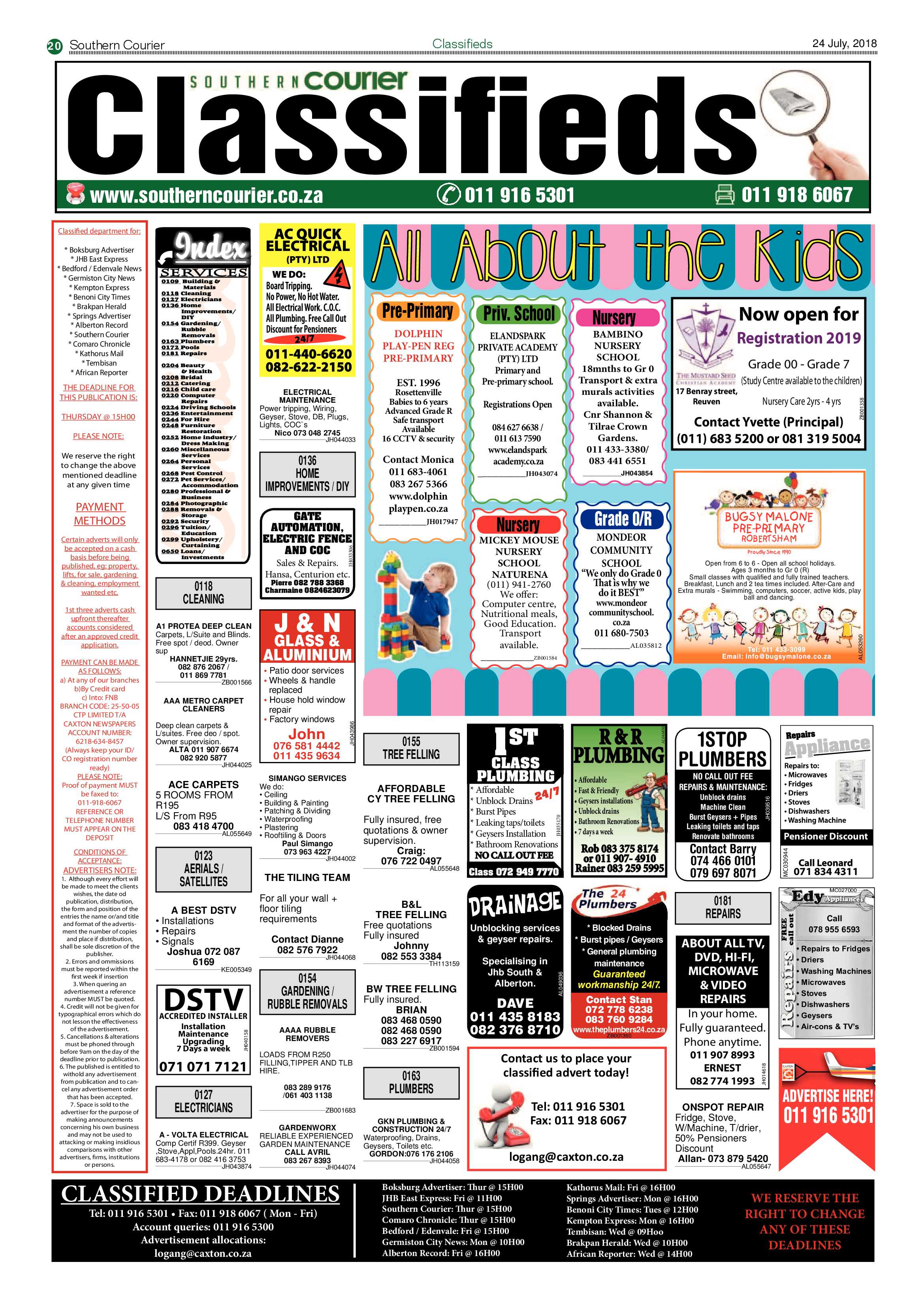 Southern Courier 24 July 2018 page 20
