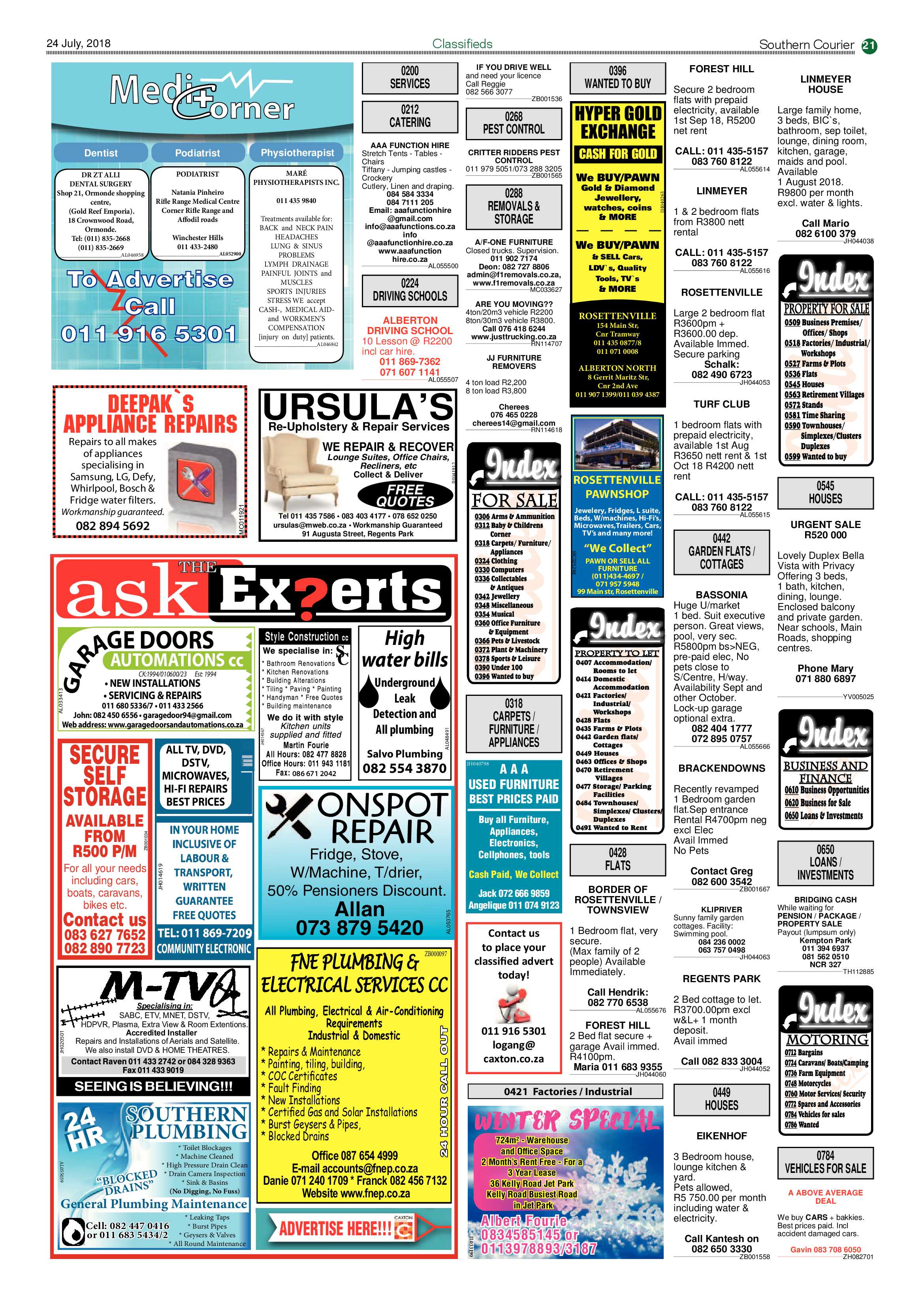 Southern Courier 24 July 2018 page 21