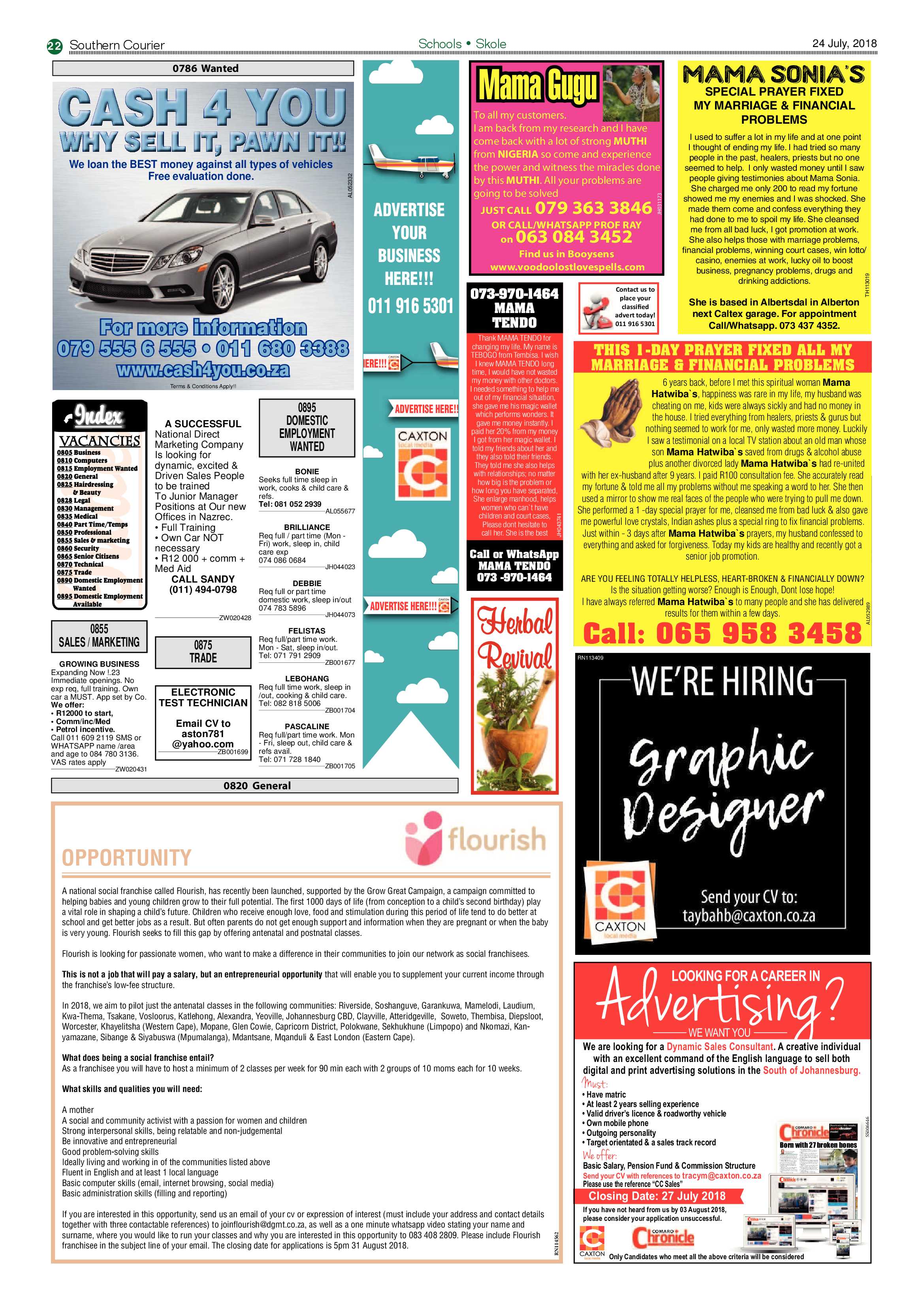 Southern Courier 24 July 2018 page 22