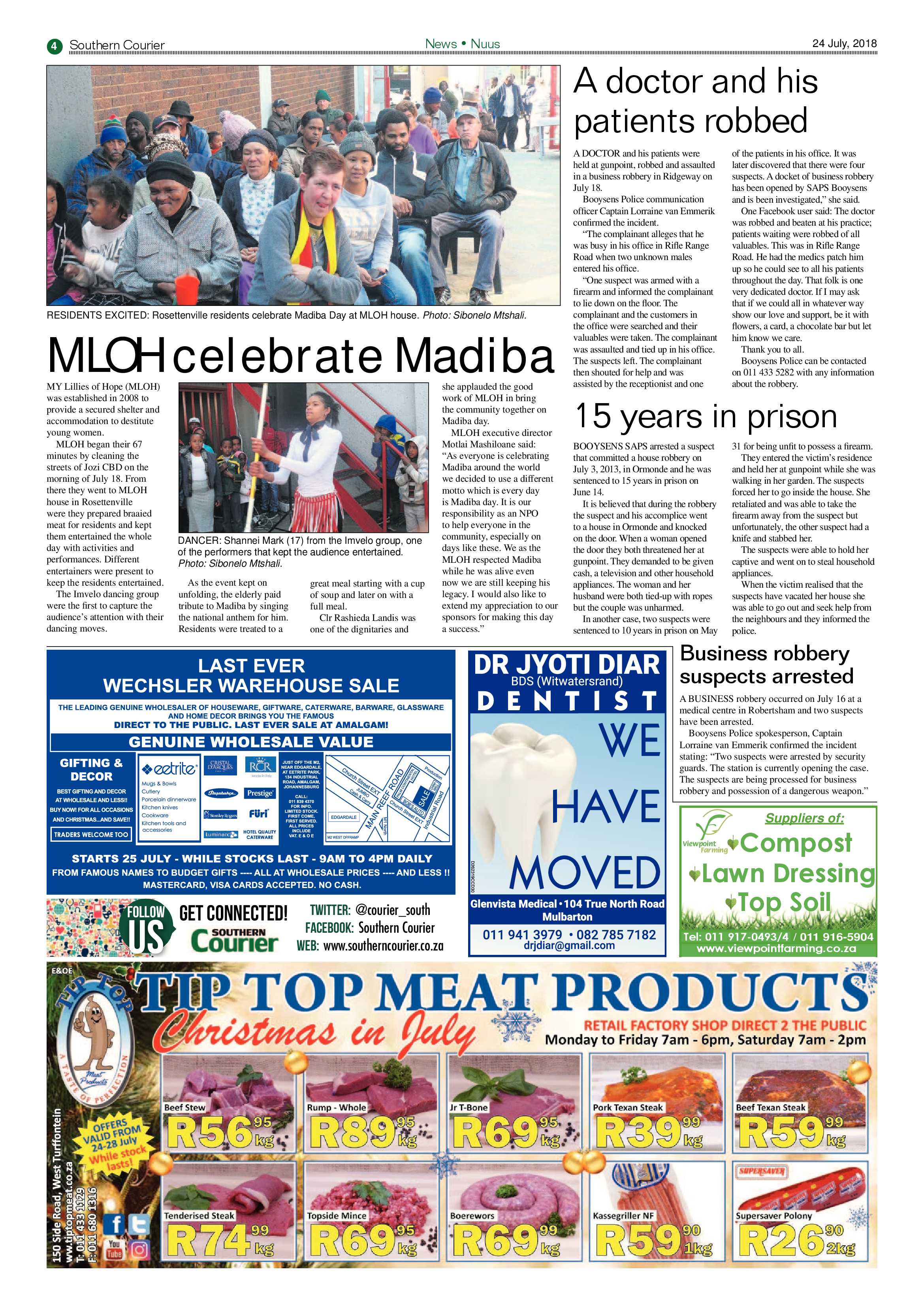 Southern Courier 24 July 2018 page 4